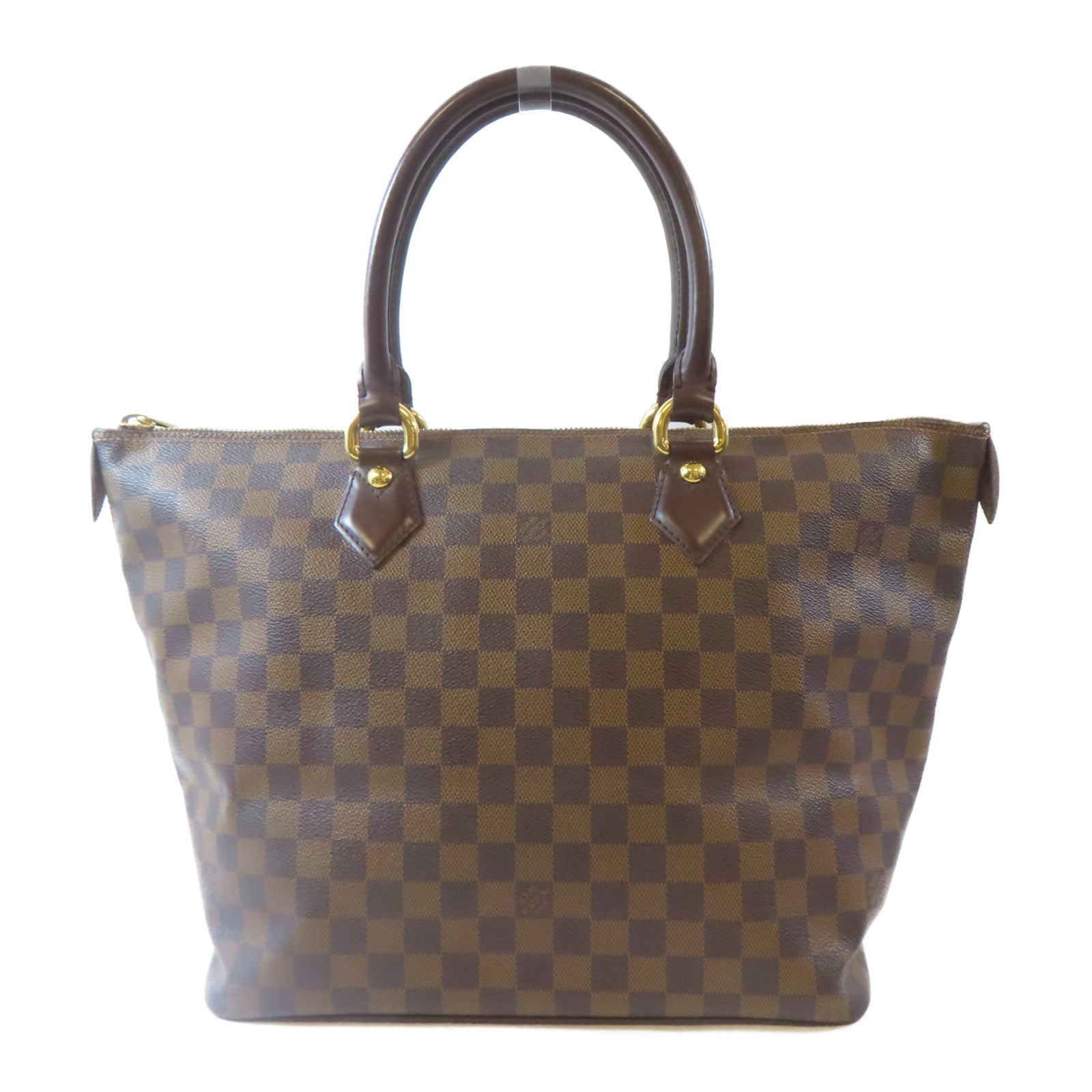 LOUIS VUITTON 【激減優惠】Damier Saleya MM金扣手挽袋啡色