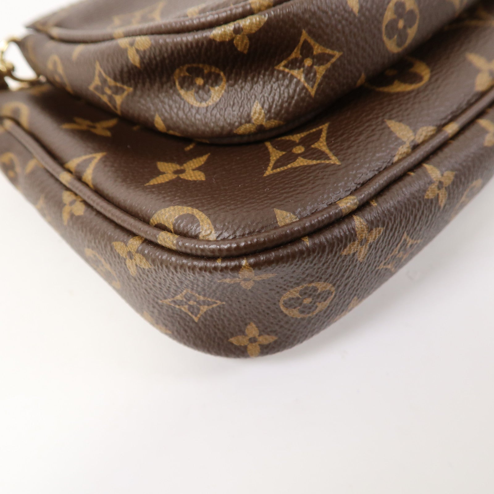 LOUIS VUITTON Monogram Multi Pochette金扣肩背袋啡色