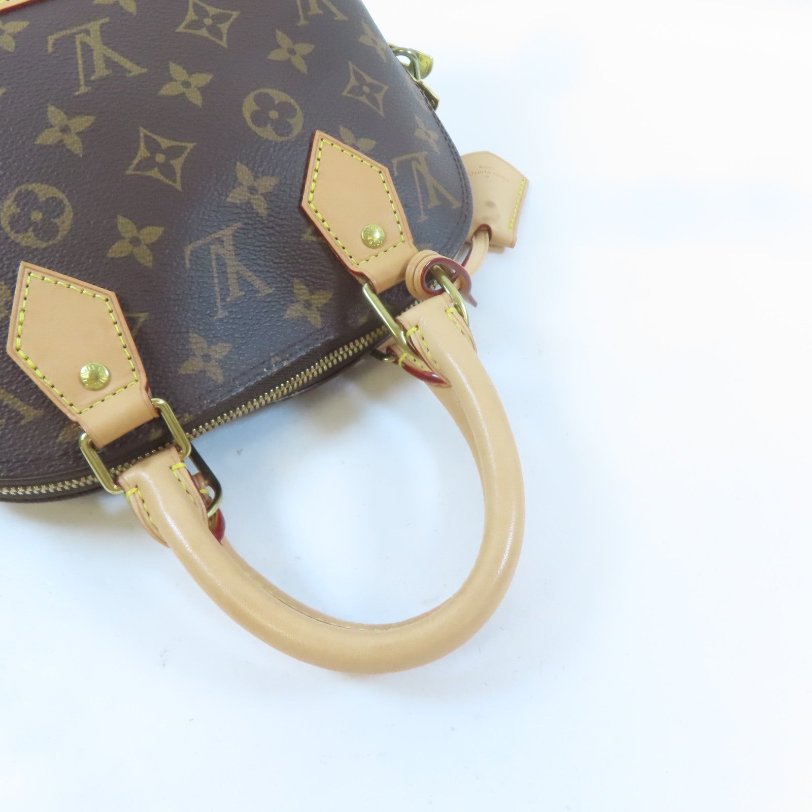 LOUIS VUITTON Monogram Alma BB金扣手挽肩背兩用袋啡色
