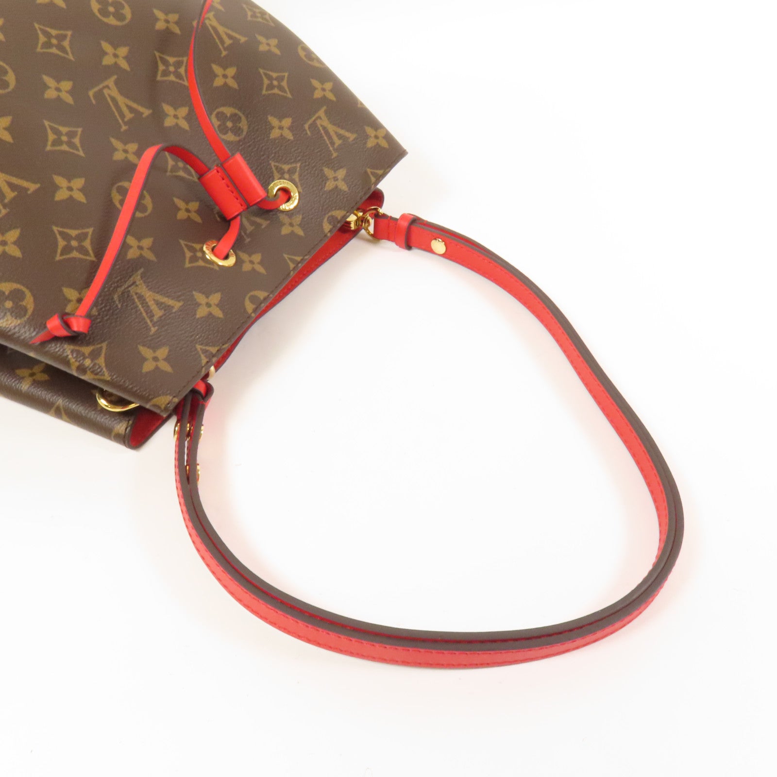 LOUIS VUITTON Monogram Neo Noe Bucket Bag金扣肩背袋Coquelicot