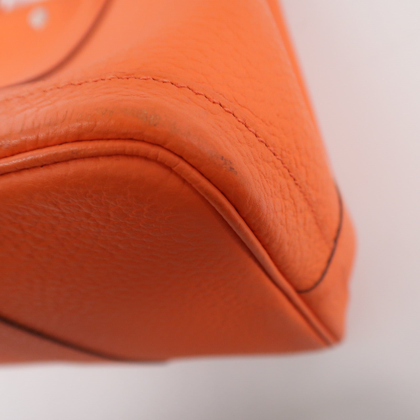 HERMES Negonda皮革Garden Party PM手挽袋Orange