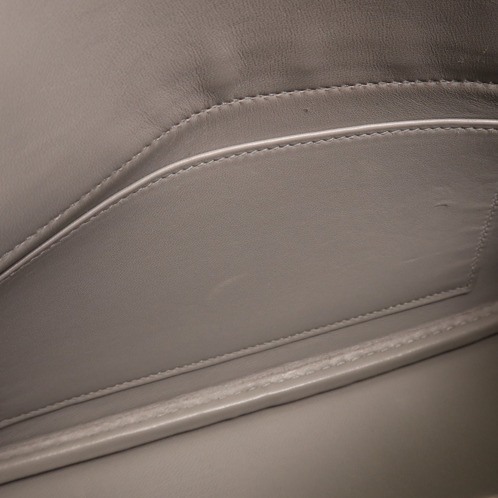 HERMES Epsom皮革Bolide 27銀扣手挽肩背兩用袋Gris Mouette