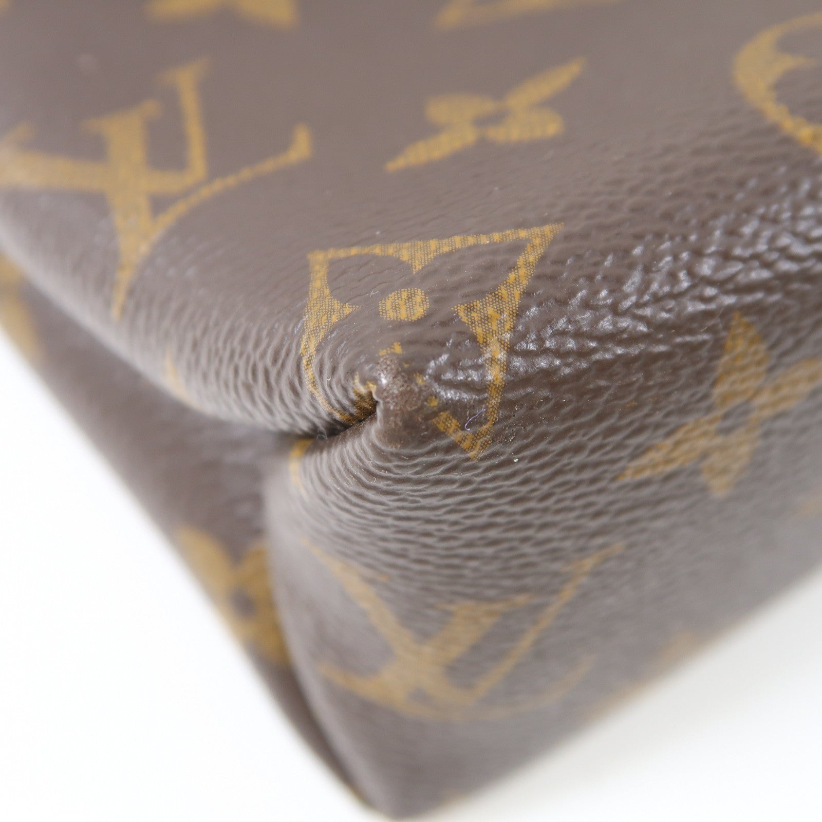 LOUIS VUITTON Monogram Saint Placide金扣鏈帶肩背袋啡色/黑色