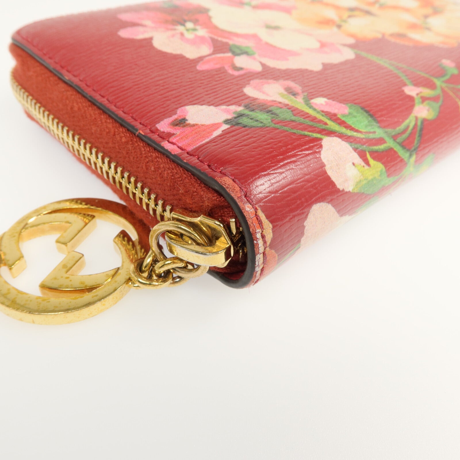 GUCCI 牛皮皮革Zipper Long Wallet金扣長錢包