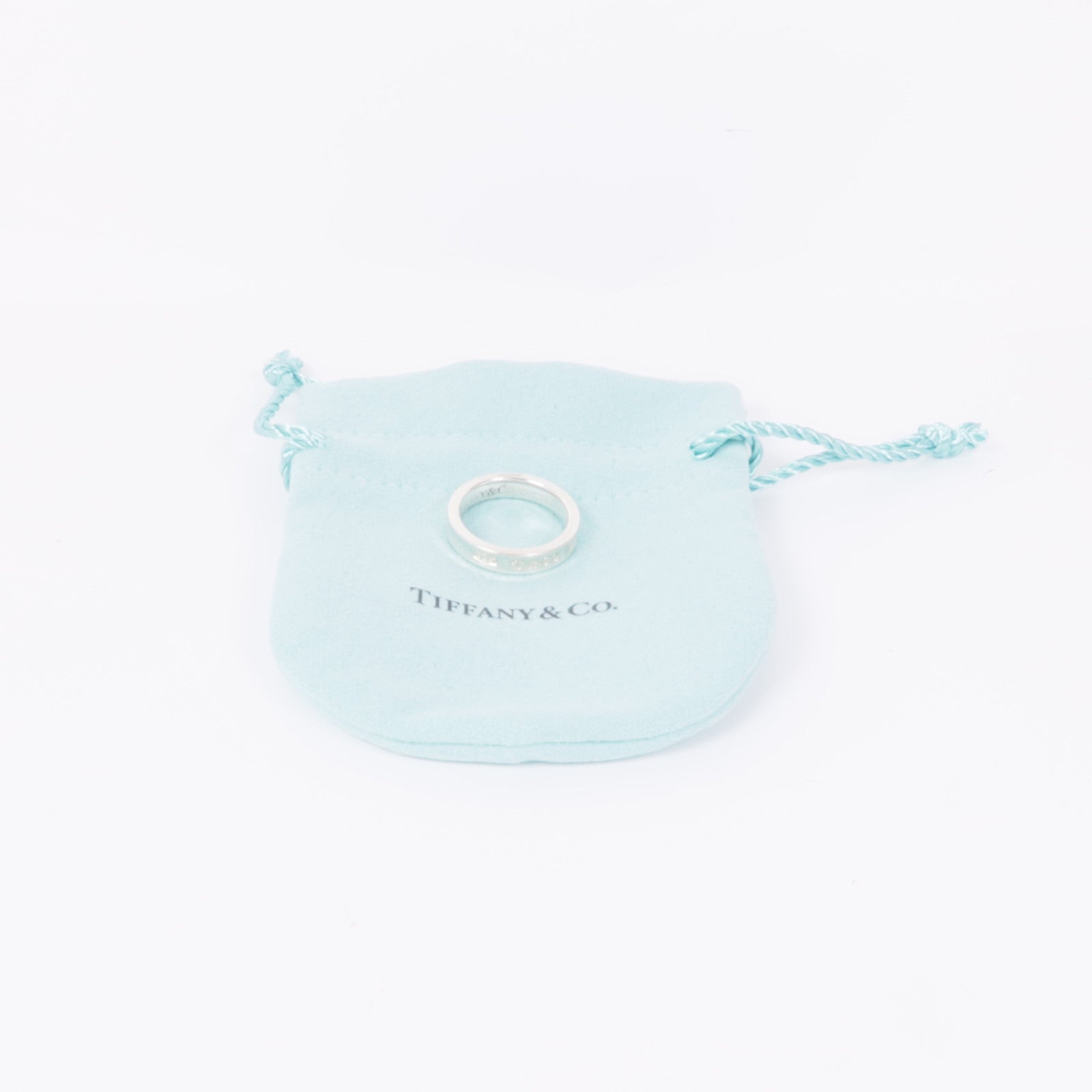 TIFFANY＆CO 925純銀Band Ring戒指US#4.75