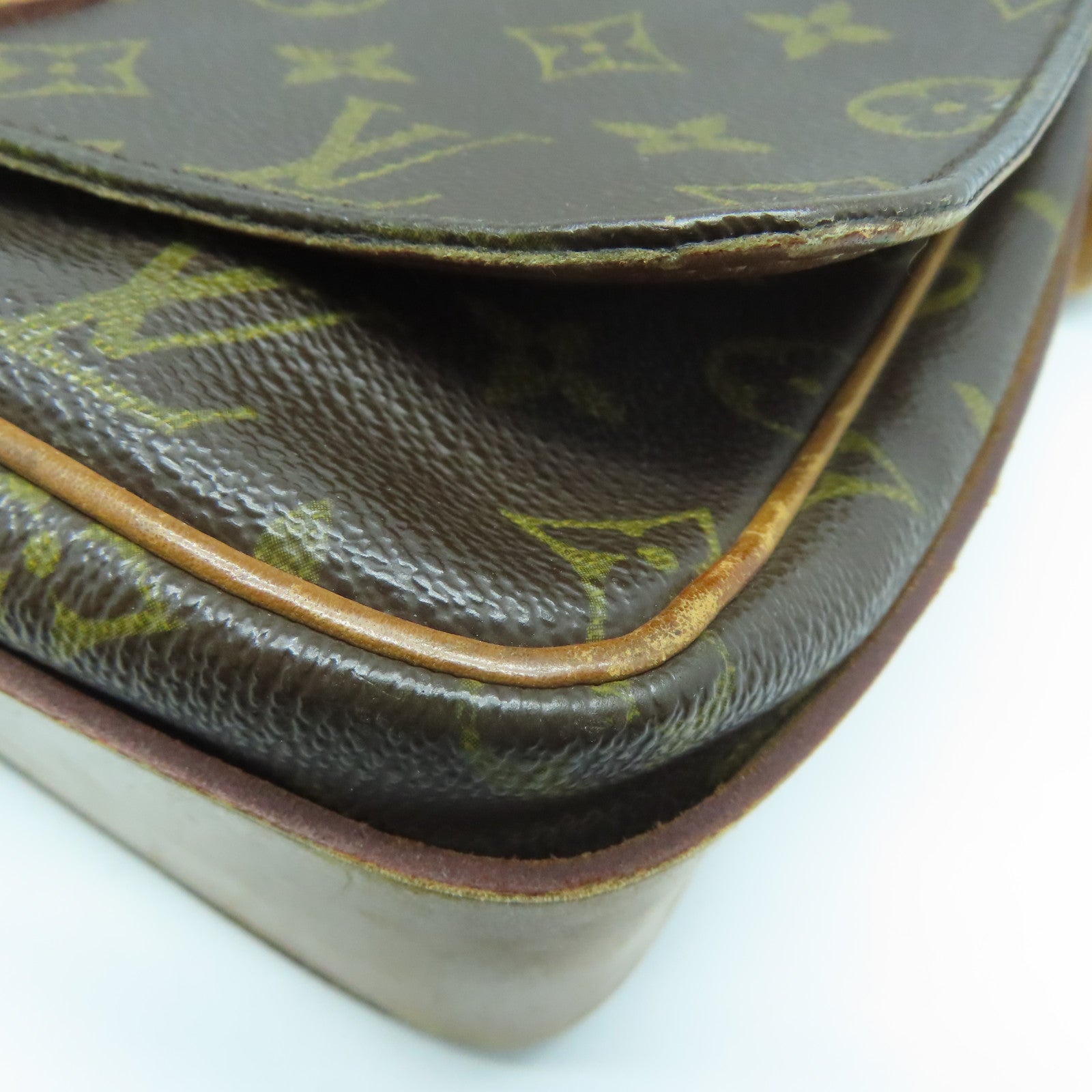 LOUIS VUITTON 【激減優惠】Monogram Cartouchiere GM金扣肩背袋啡色