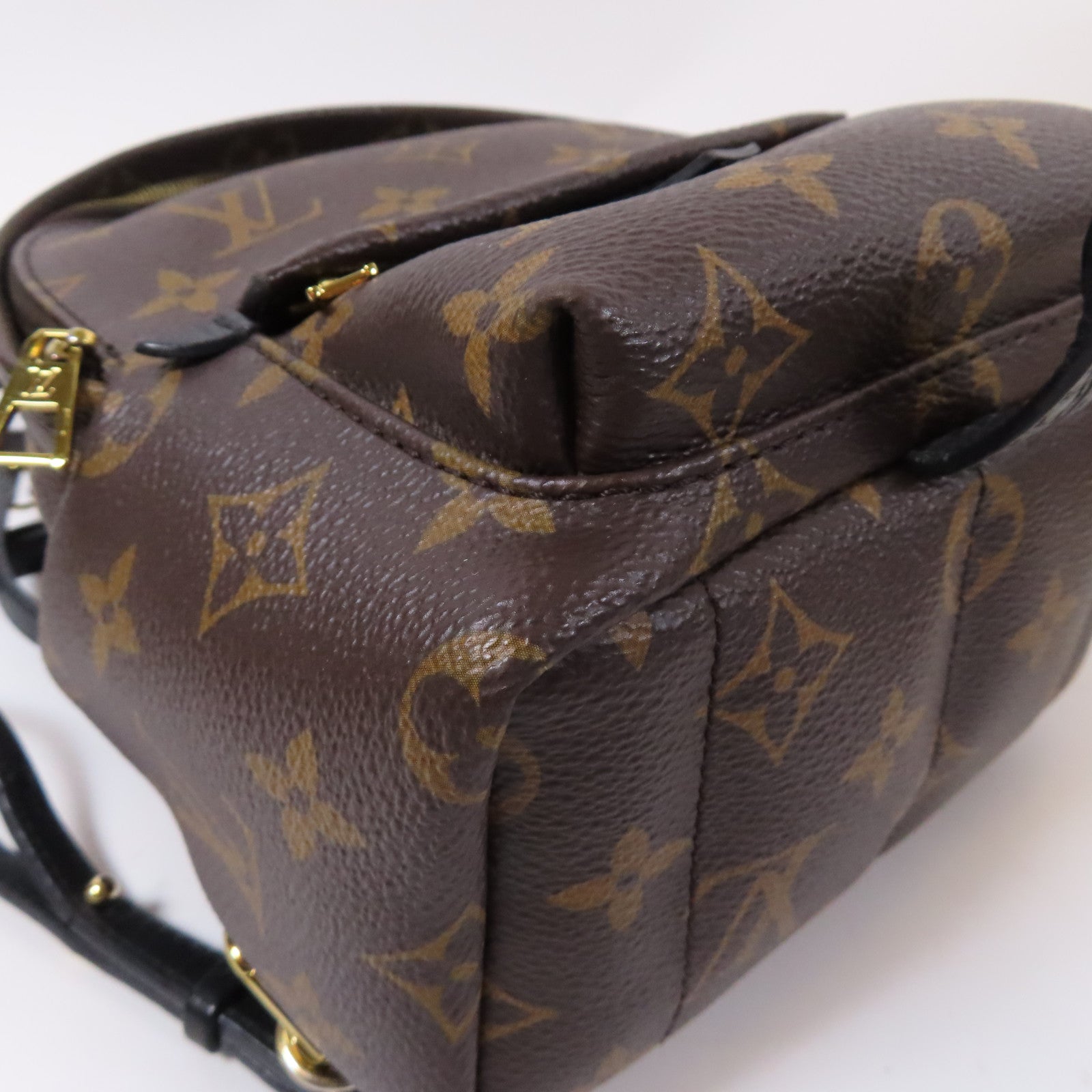 LOUIS VUITTON Monogram Palm Springs金扣背包啡色