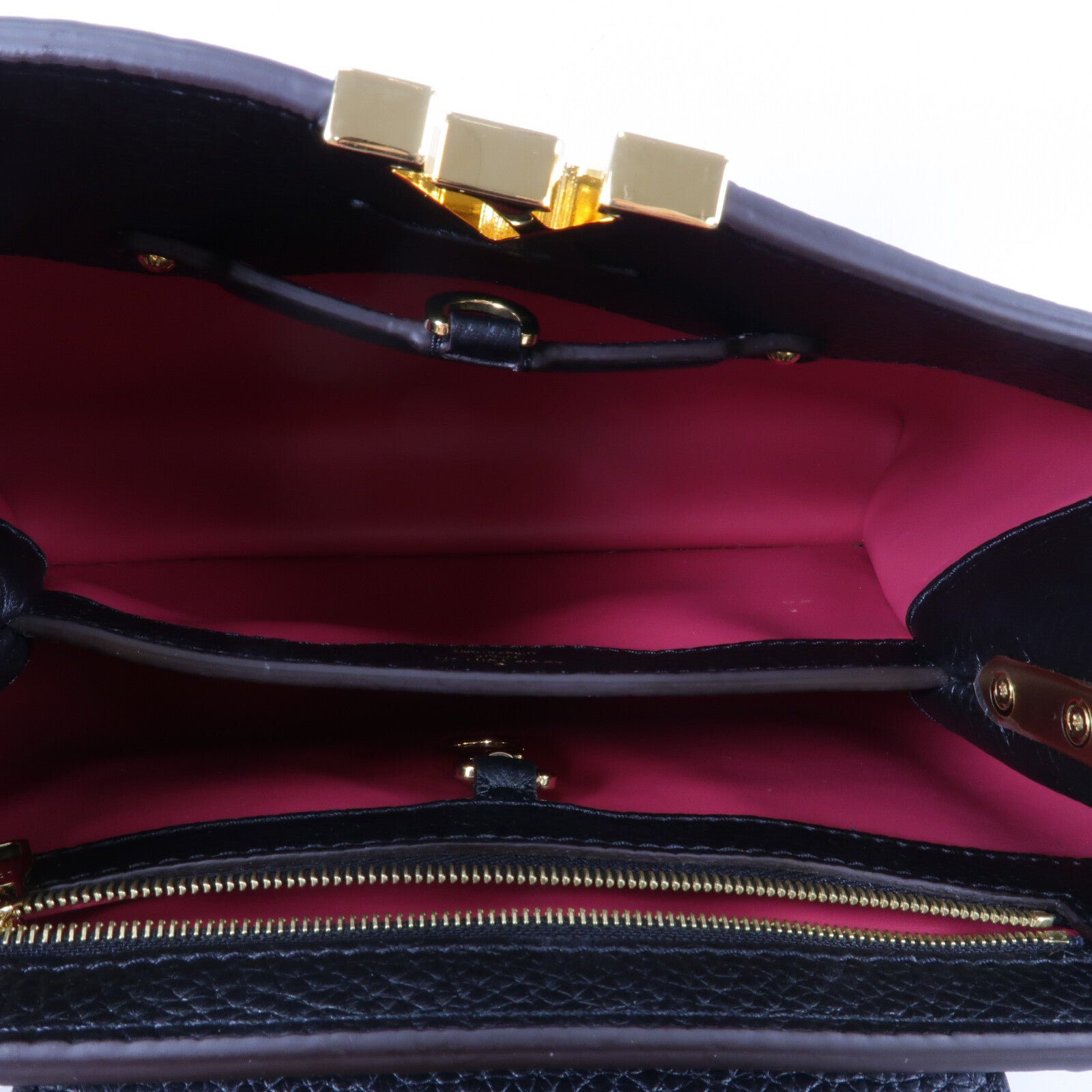 LOUIS VUITTON Taurillon Capucines BB手挽肩背兩用袋