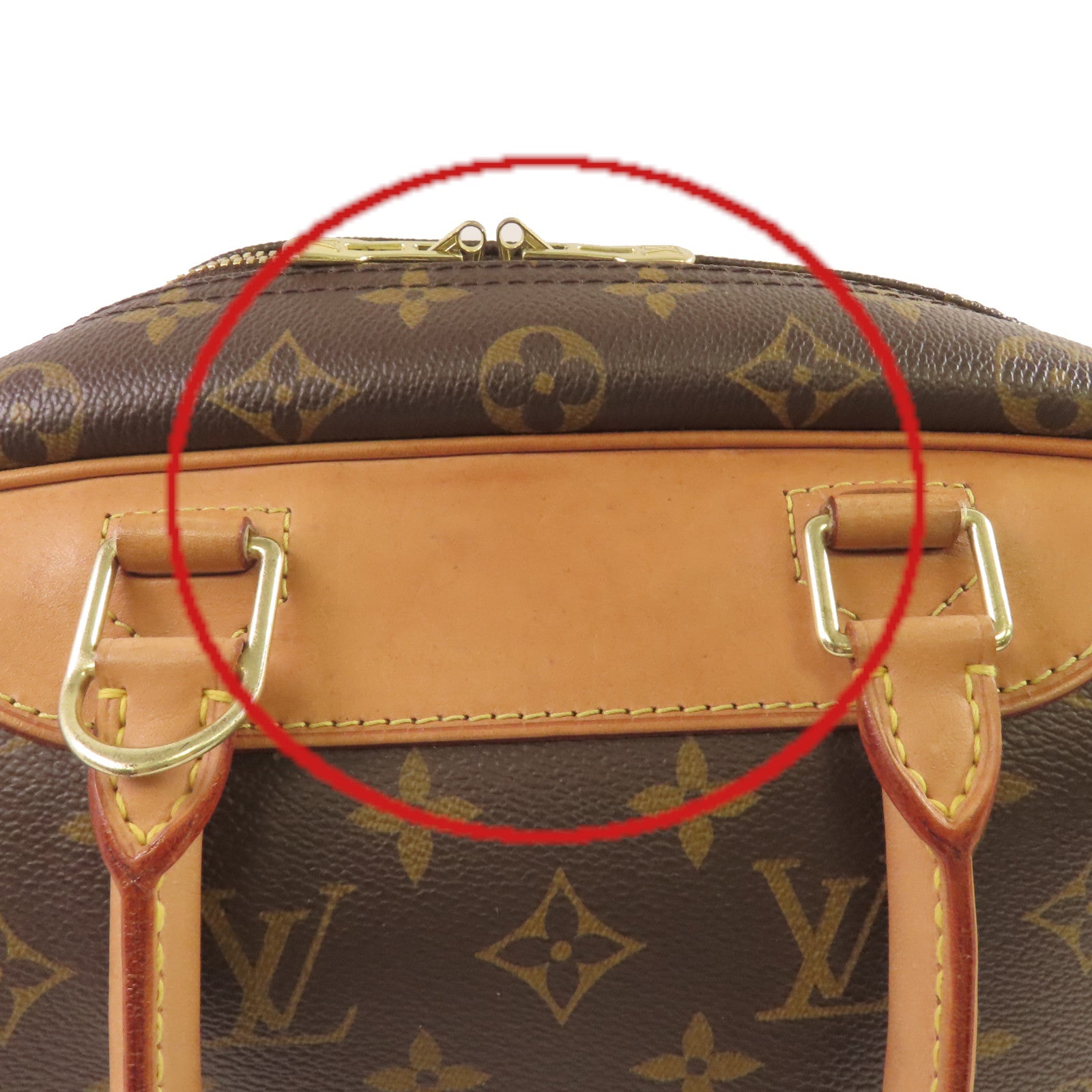 LOUIS VUITTON 【激減優惠】Monogram Deauville Hand Bag金扣手挽袋啡色