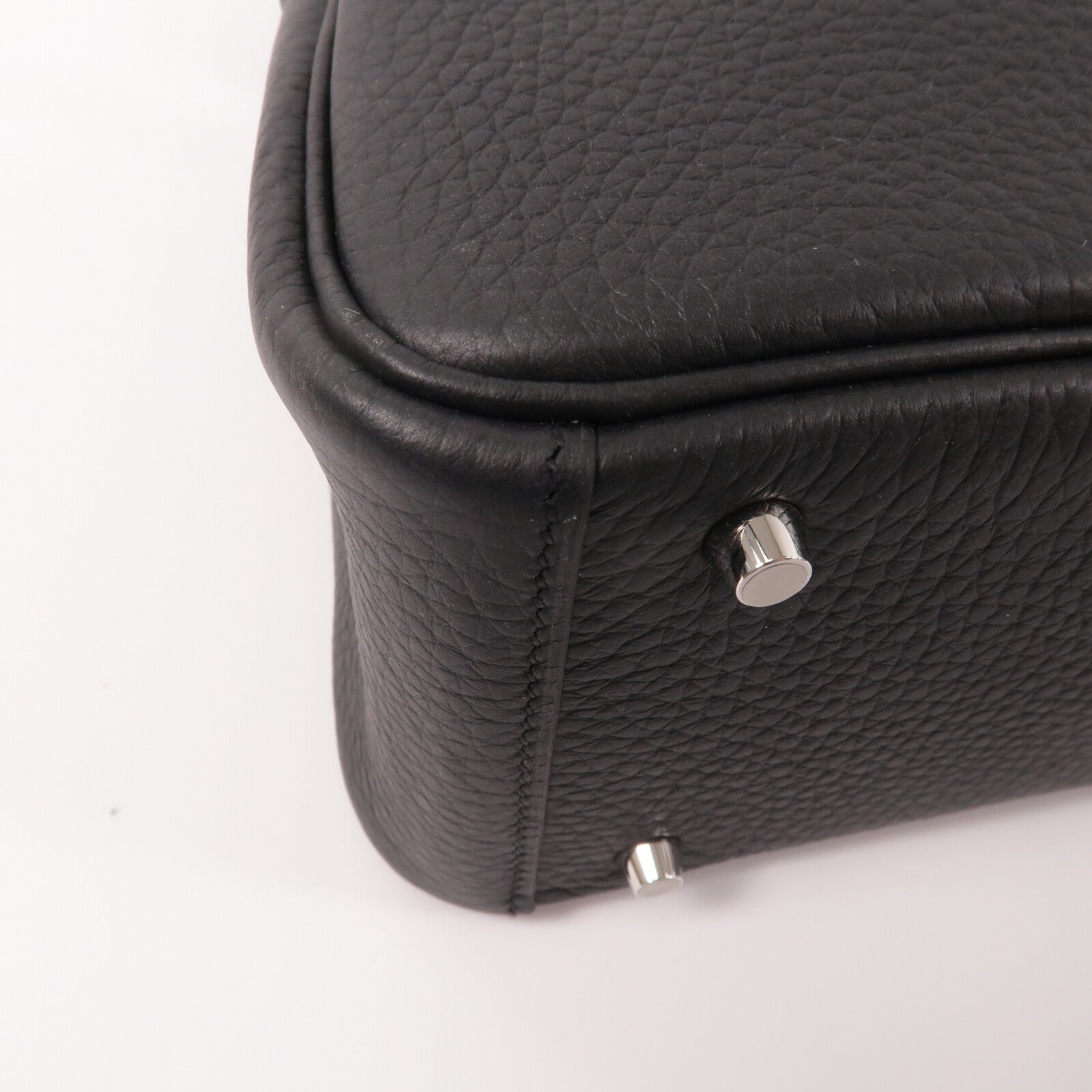 HERMES 【激減優惠】Clemence皮革Mini Lindy手挽肩背兩用袋Noir