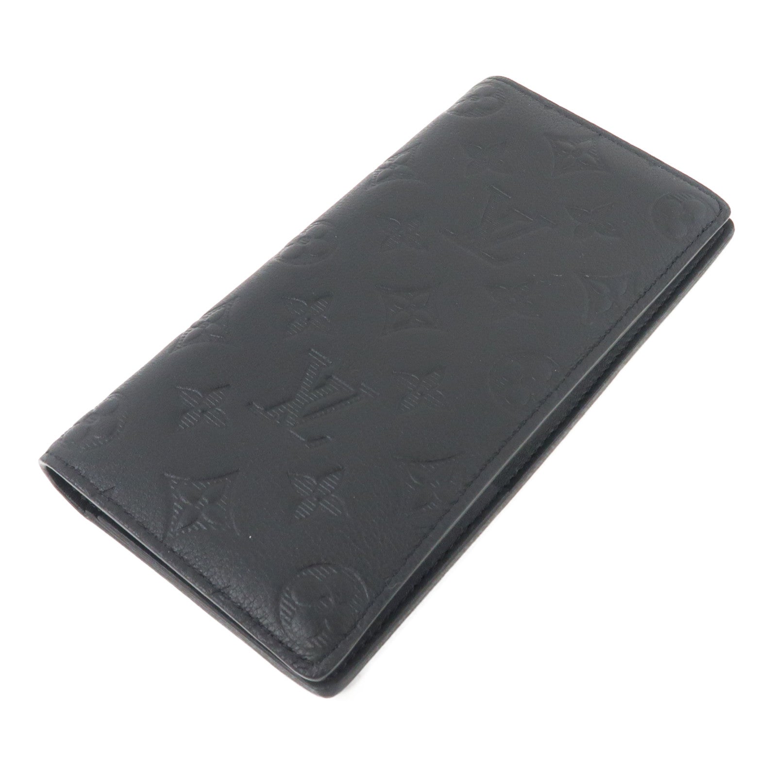 LOUIS VUITTON Monogram Shadow Brazza Wallet長錢包黑色