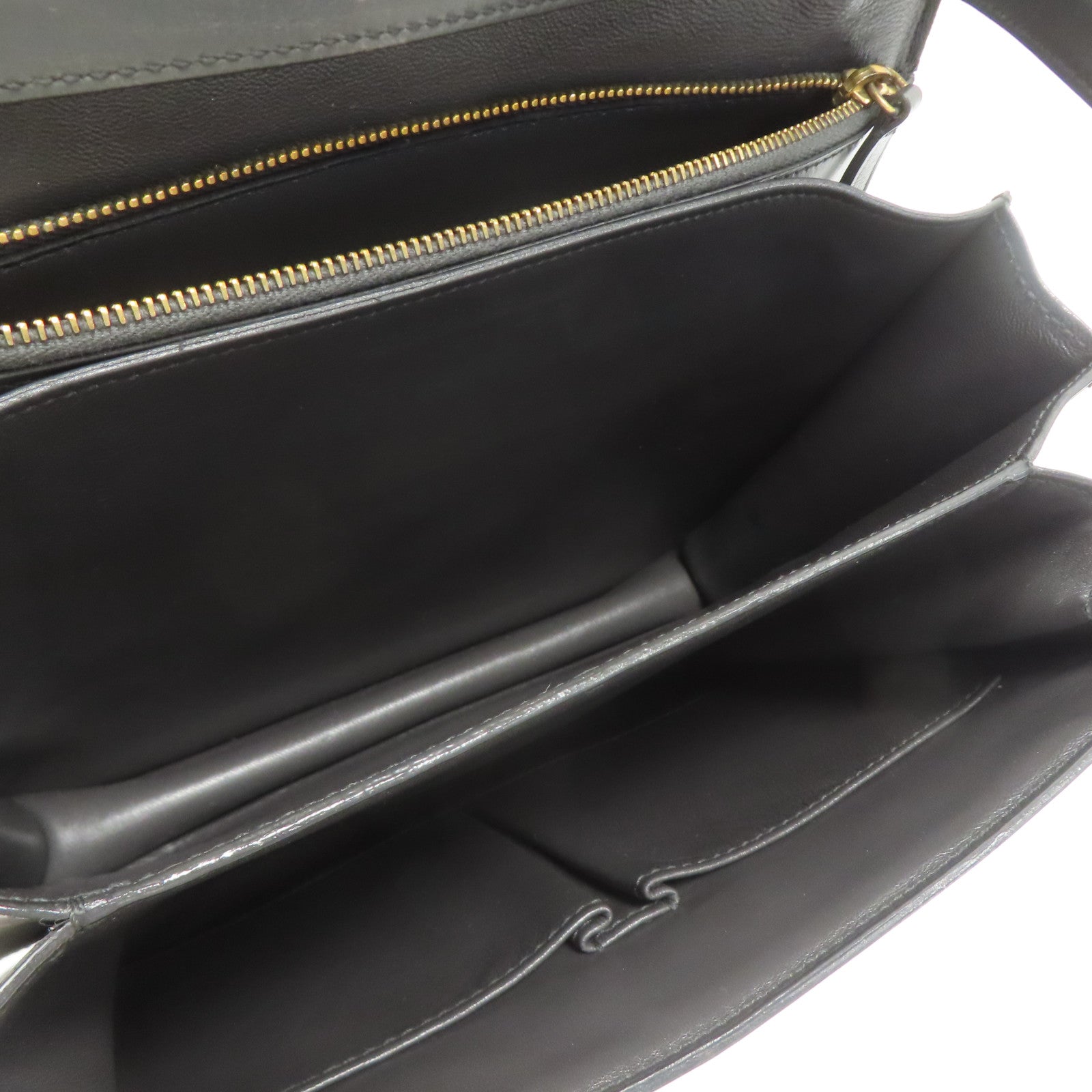 CELINE **【激減優惠】牛皮皮革Classic Box金扣肩背袋灰色