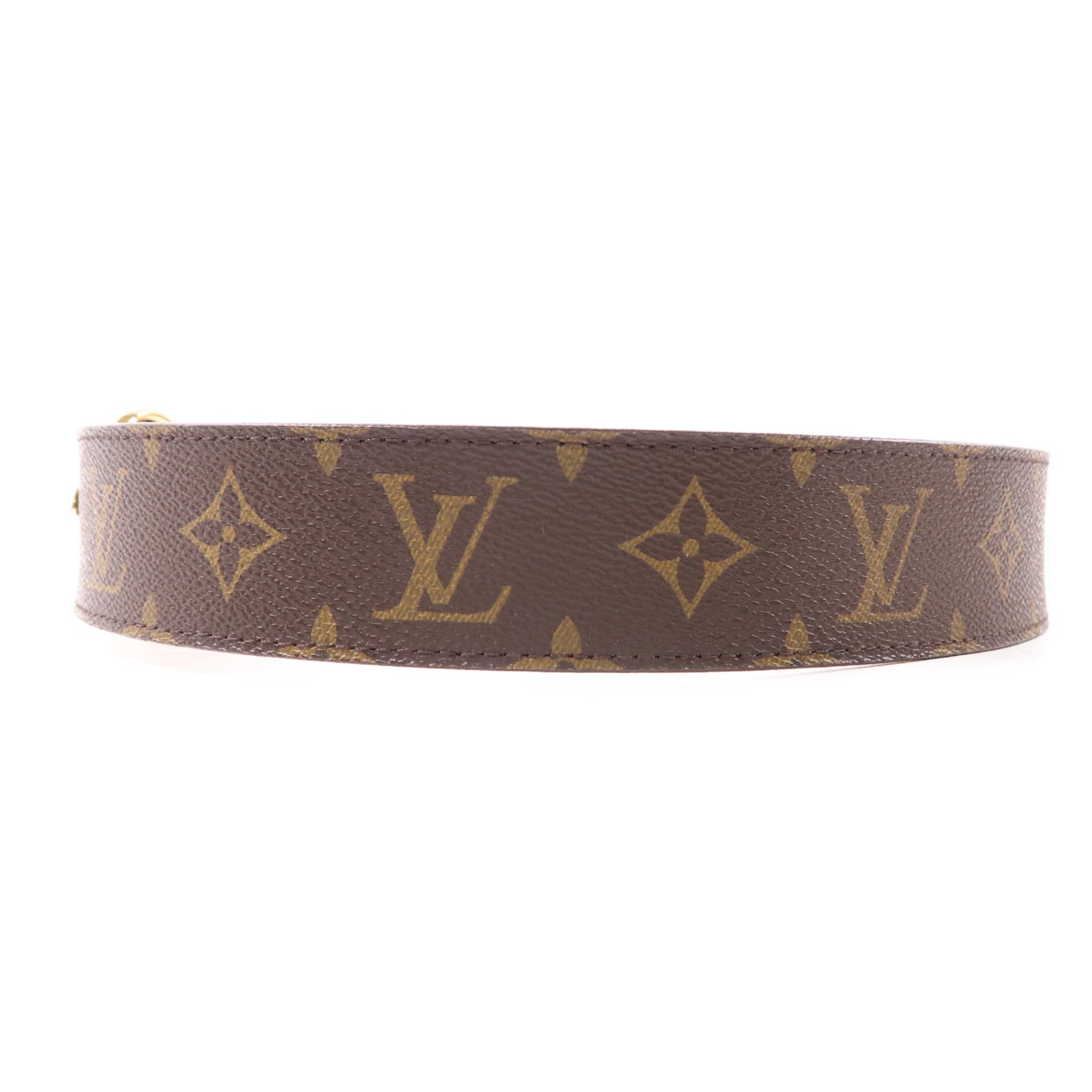 LOUIS VUITTON Monogram Ceinture Fleur金扣皮帶