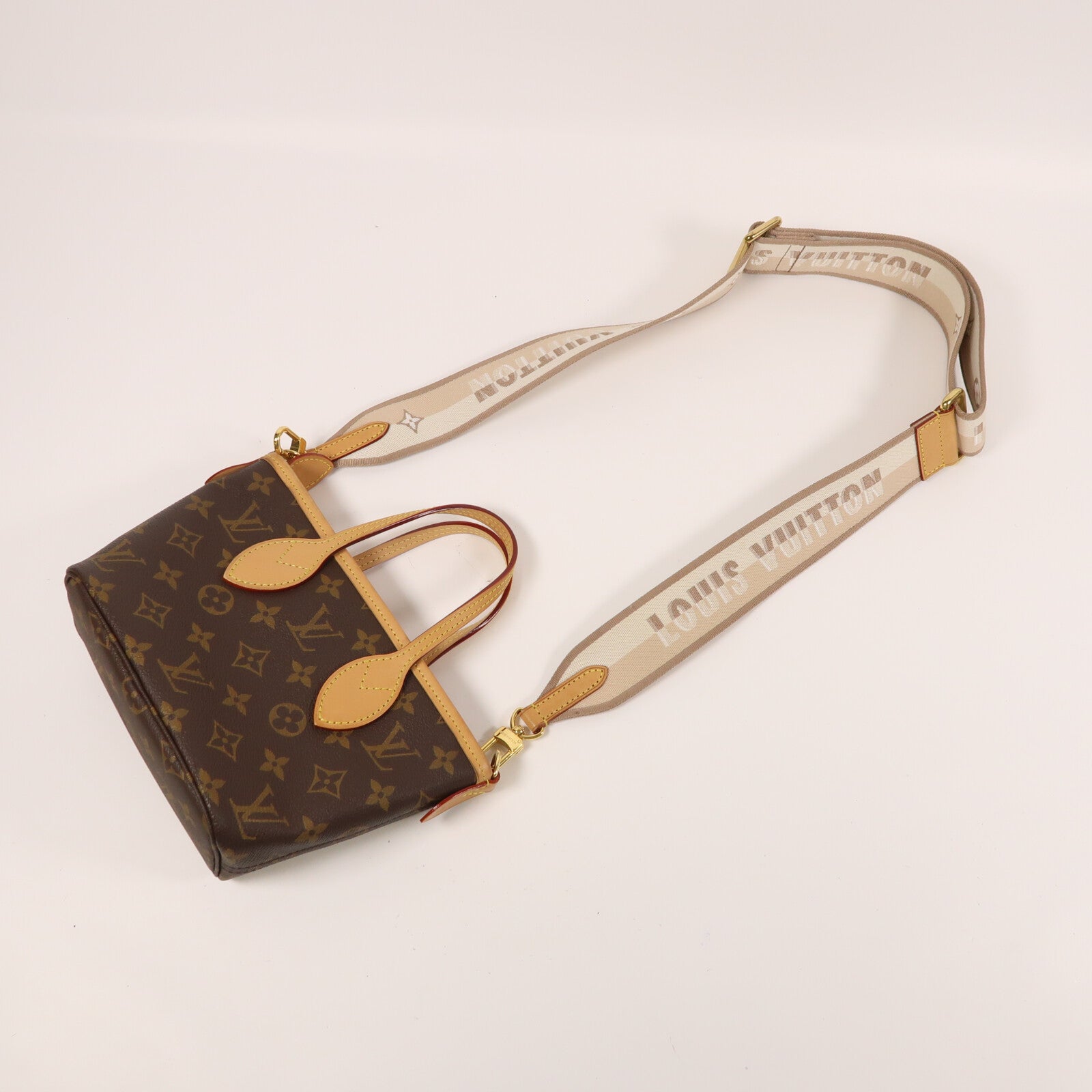 LOUIS VUITTON Monogram Neverfull BB金扣手挽肩背兩用袋