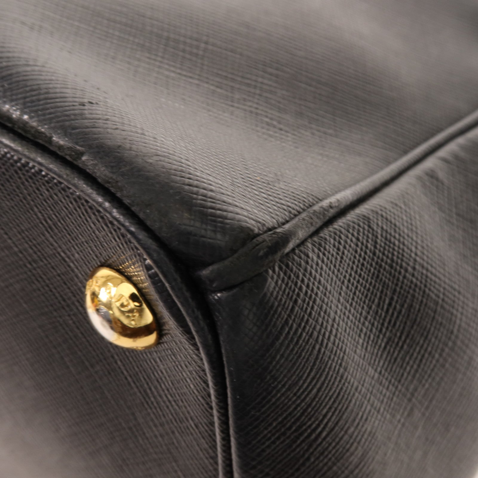 PRADA 牛皮皮革Double Zip Handbag金扣手挽袋