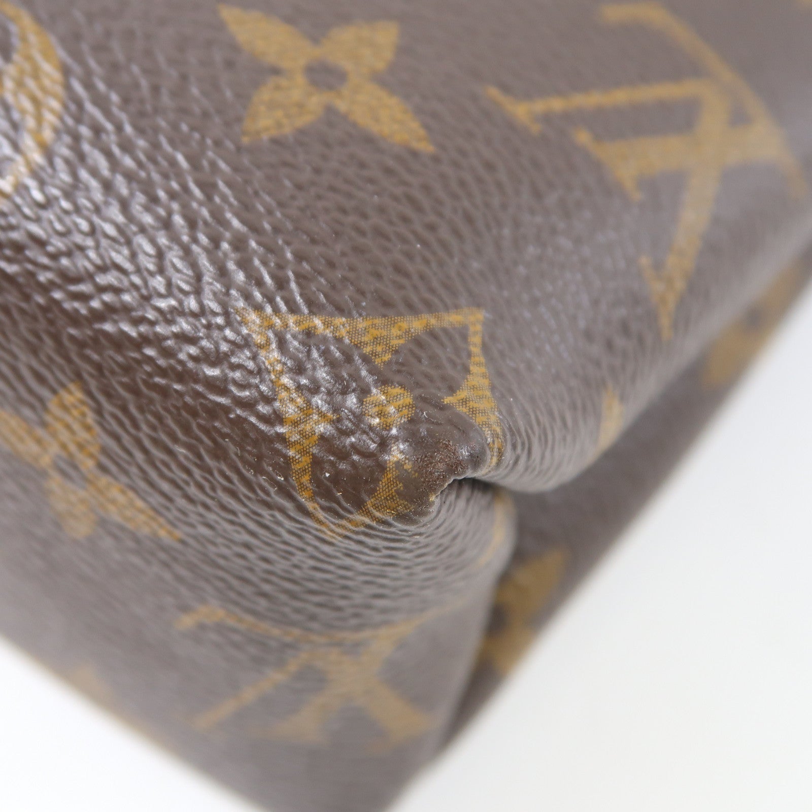 LOUIS VUITTON Monogram Saint Placide金扣鏈帶肩背袋啡色/黑色