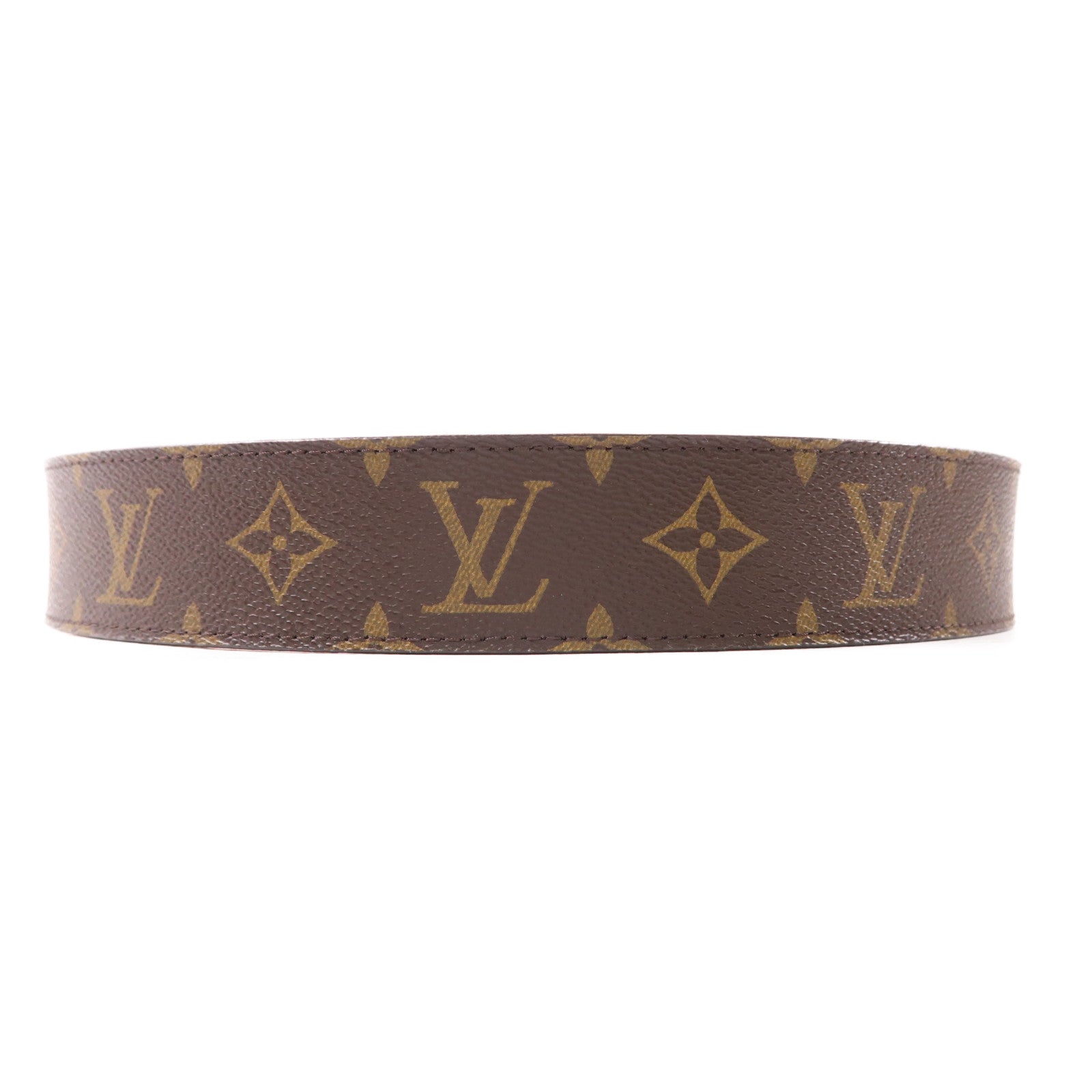 LOUIS VUITTON Monogram Ceinture Fleur金扣皮帶