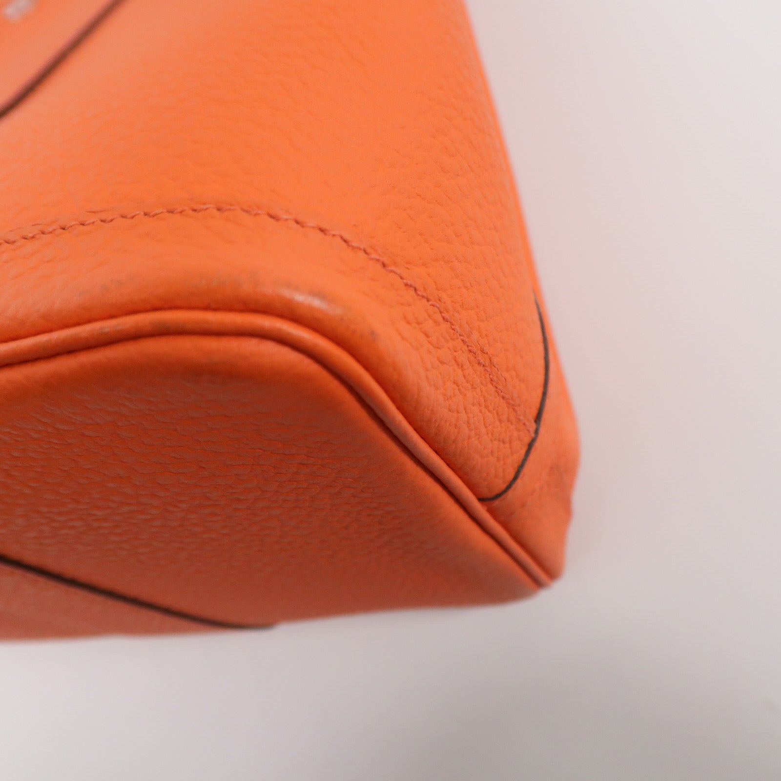 HERMES Negonda皮革Garden Party PM手挽袋Orange