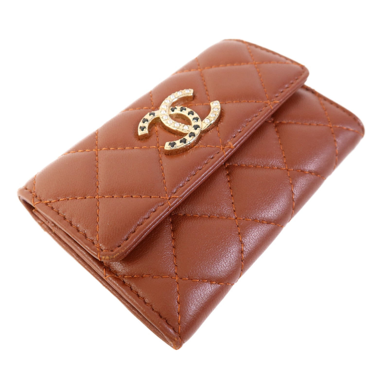 CHANEL 【萬聖節商品】羊皮皮革Card Holder金扣卡片套