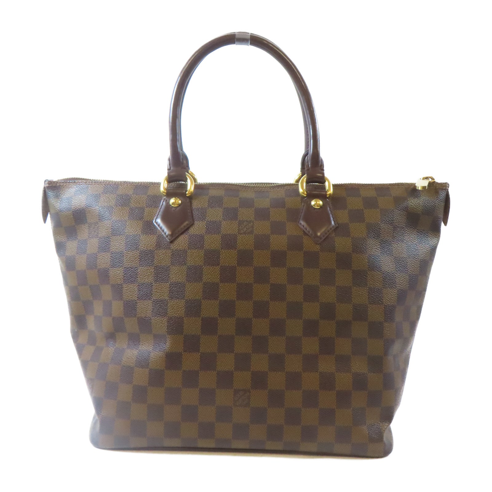 LOUIS VUITTON 【激減優惠】Damier Saleya MM金扣手挽袋啡色