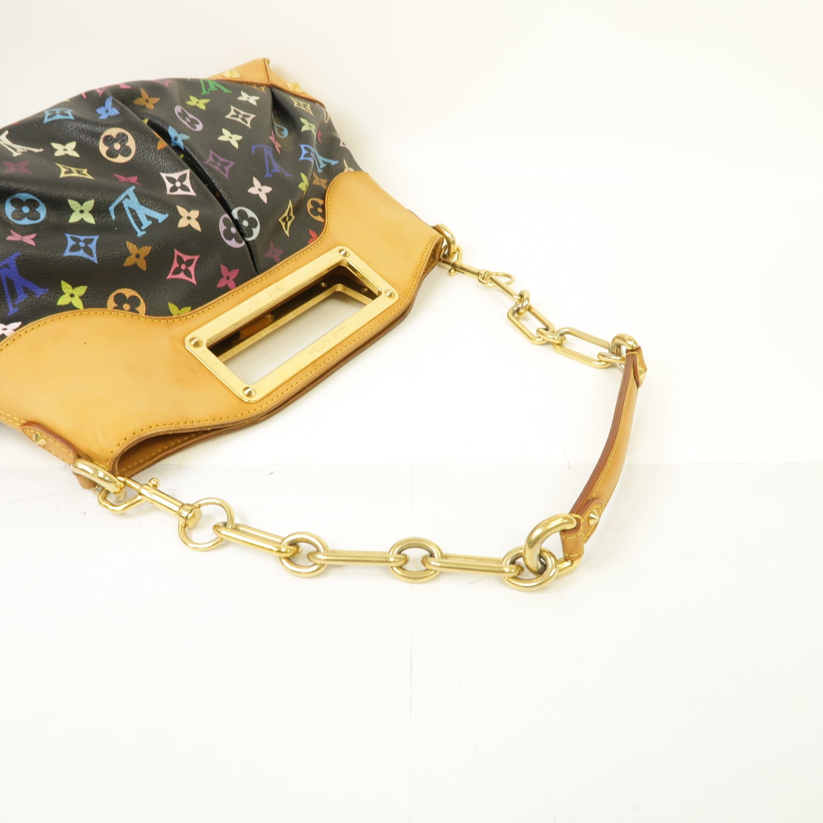LOUIS VUITTON Monogram Multicolore Judy金扣手挽肩背兩用袋黒色/彩色
