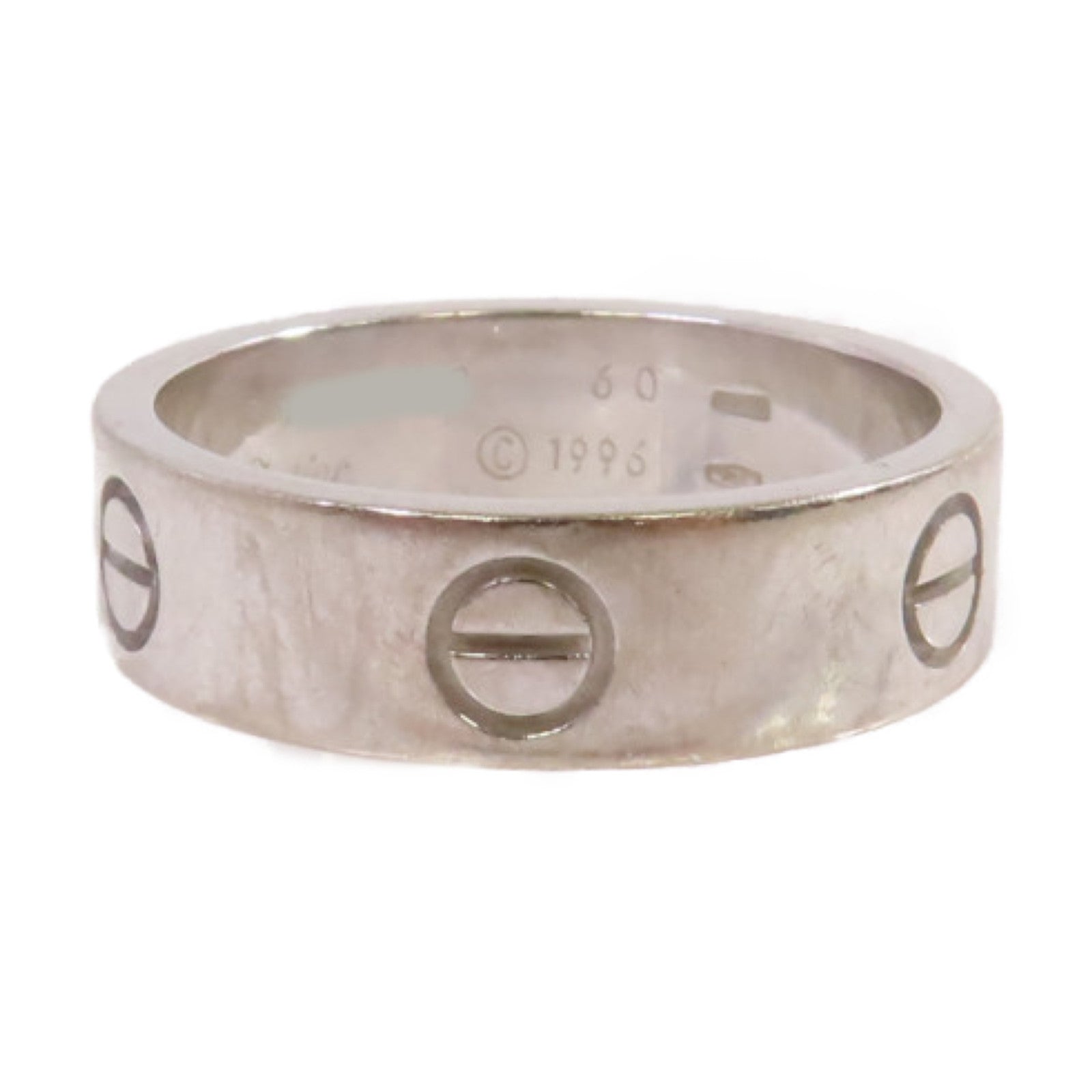 CARTIER 18K白金Love Ring戒指#60/US#9