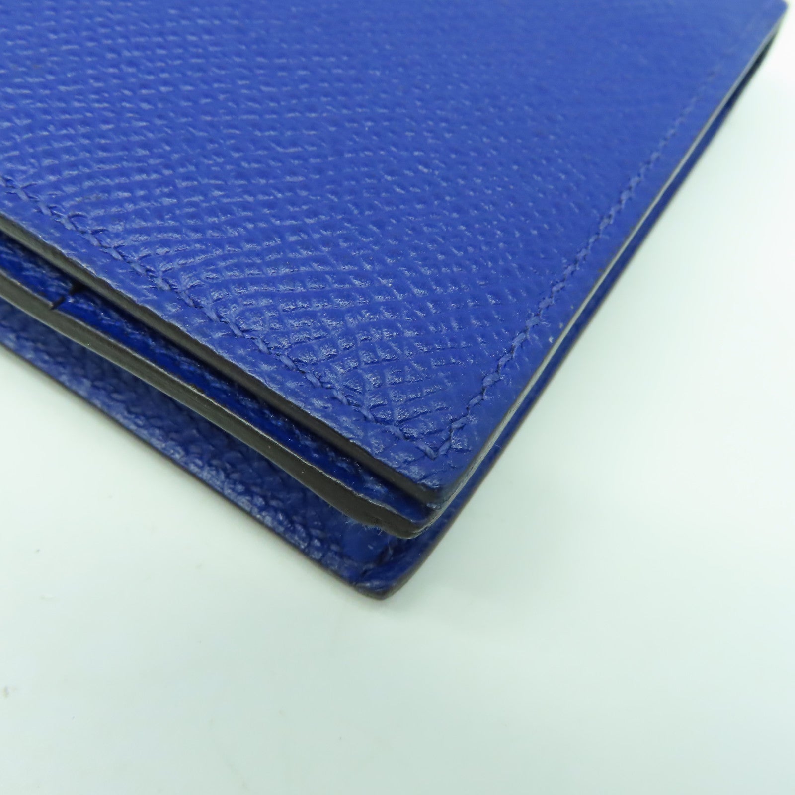 HERMES 【激減優惠】Epsom皮革Bearn Long Wallet銀扣長錢包Bleu Electrique電光藍色