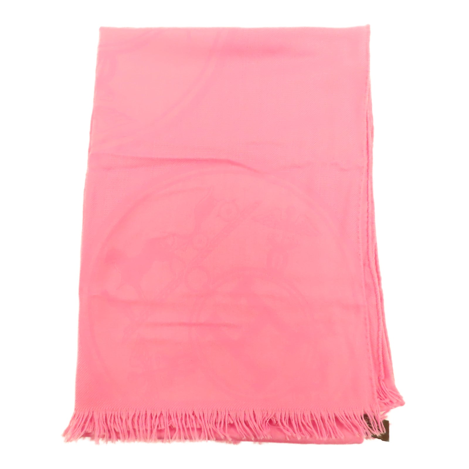 HERMES 羊絨Scarf圍巾粉紅色