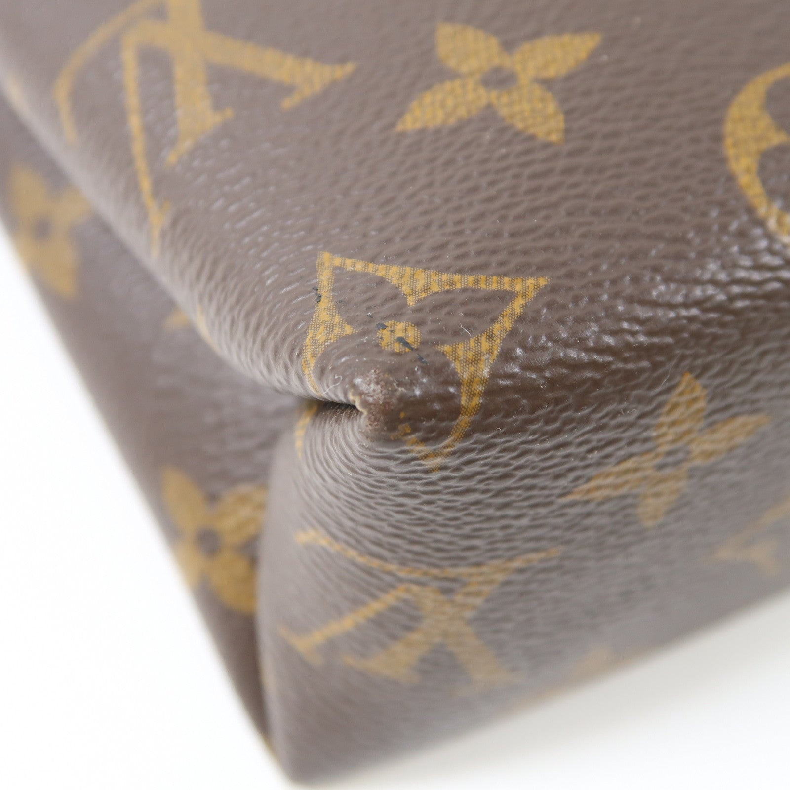 LOUIS VUITTON Monogram Saint Placide金扣鏈帶肩背袋啡色/黑色
