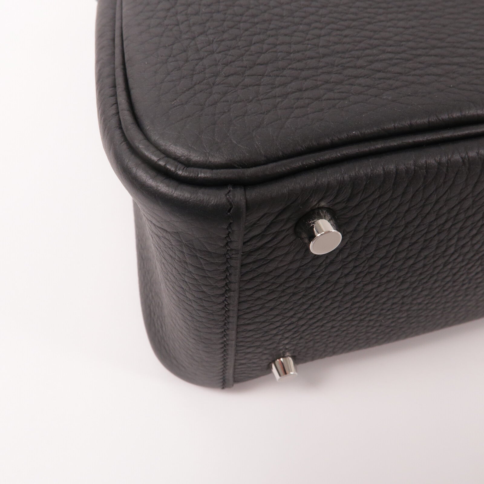 HERMES 【激減優惠】Clemence皮革Mini Lindy手挽肩背兩用袋Noir