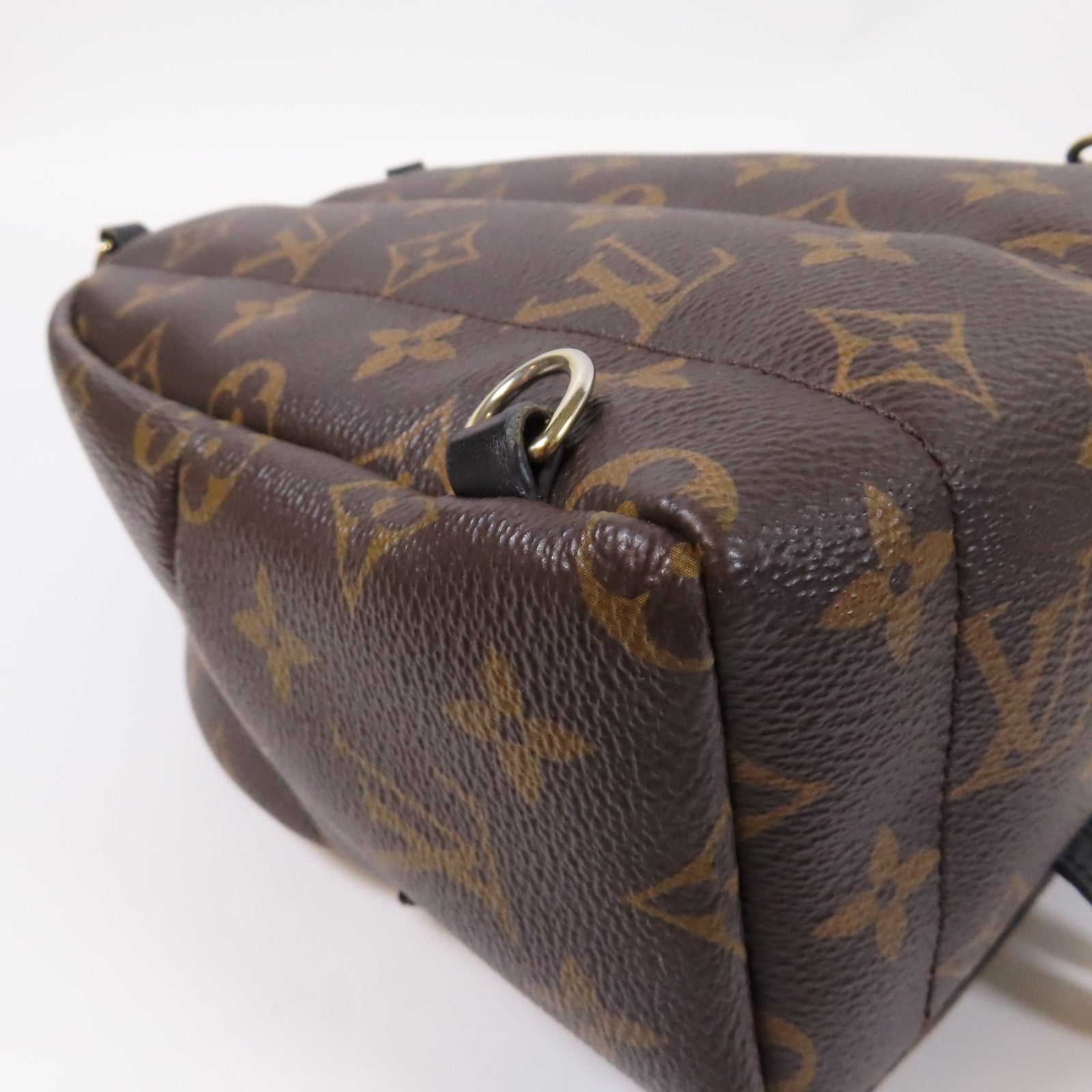 LOUIS VUITTON Monogram Palm Springs金扣背包啡色