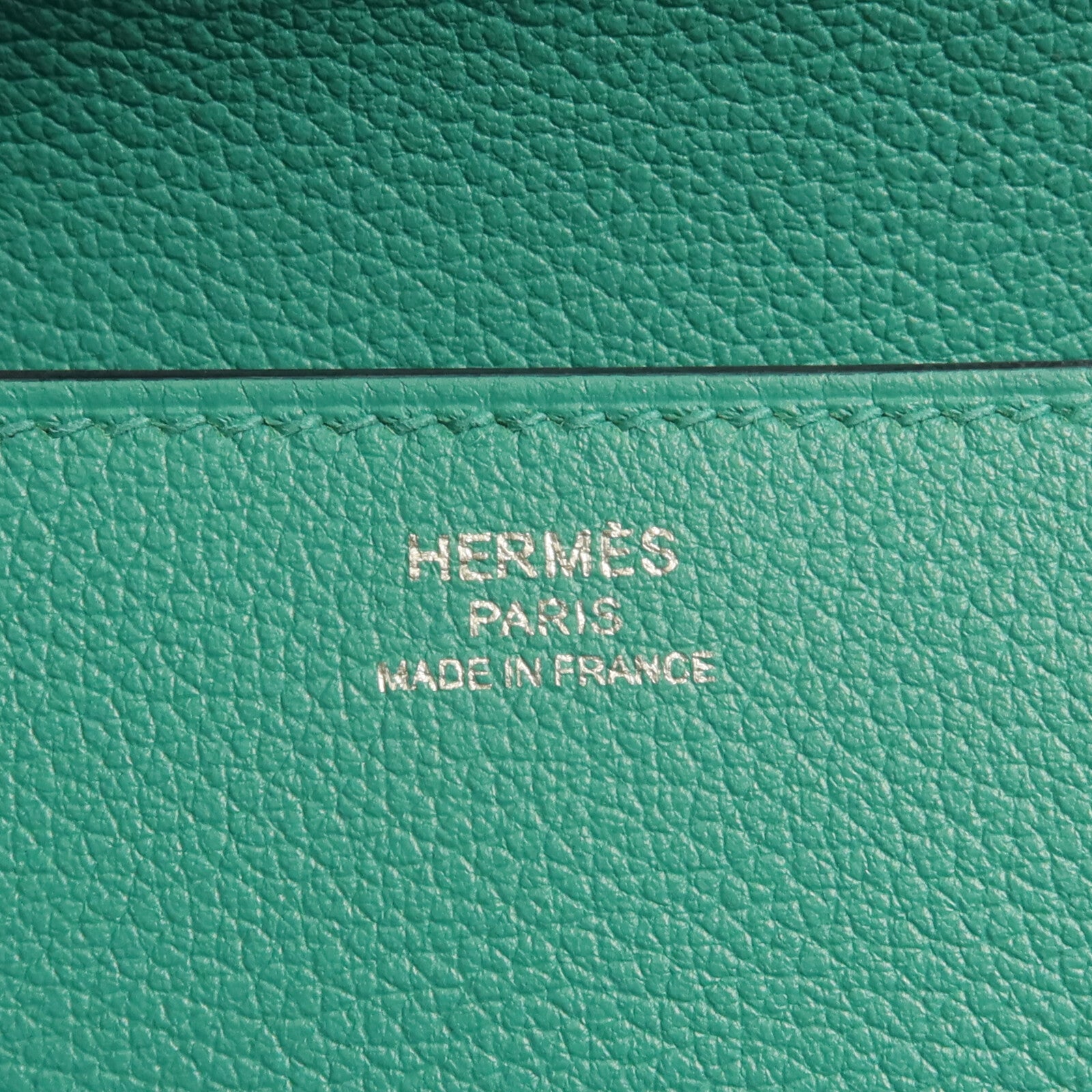 HERMES Evercolor皮革Twins Bag銀扣肩背袋Bleu du Nord/Menthe