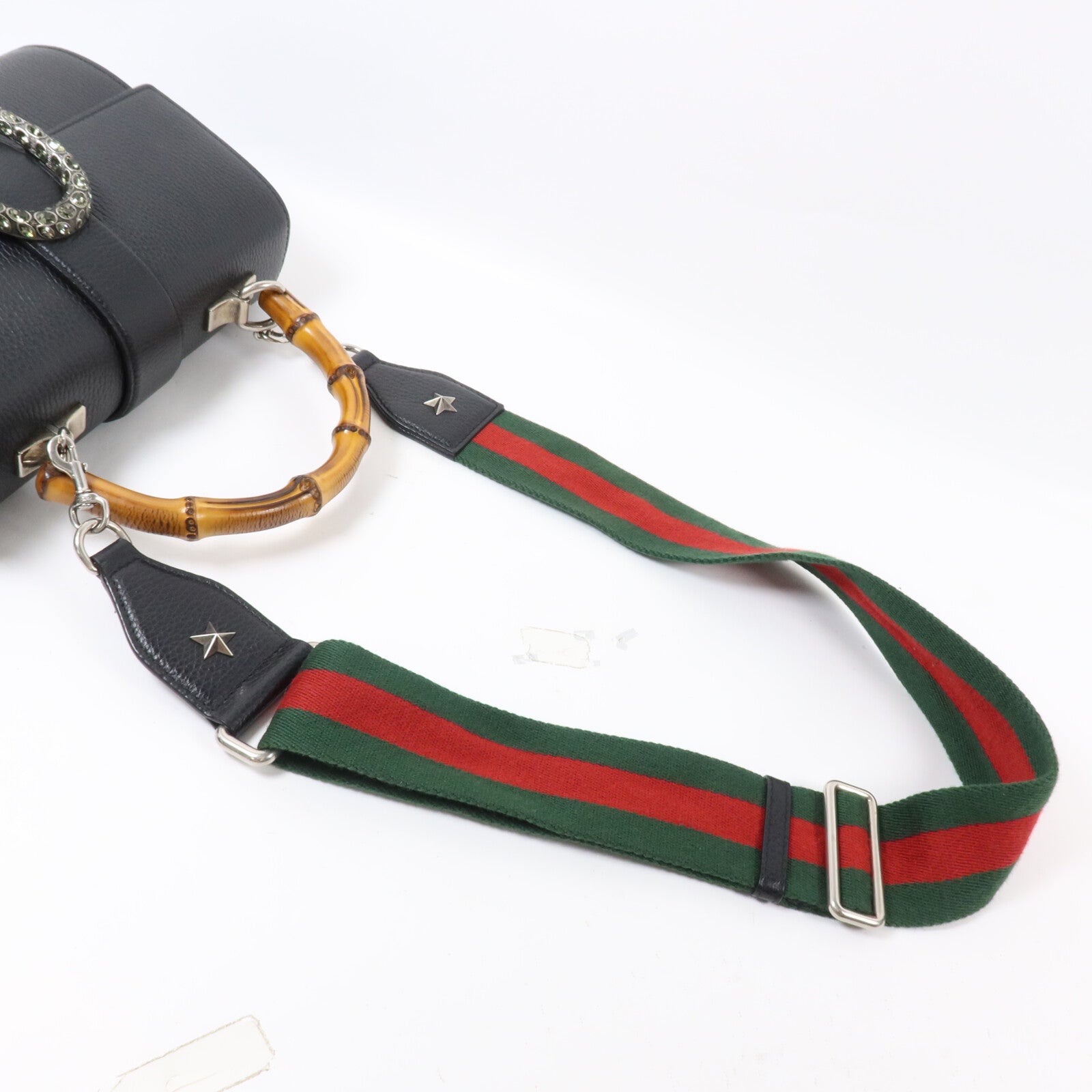 GUCCI 牛皮皮革Dionysus Bamboo Medium手挽肩背兩用袋