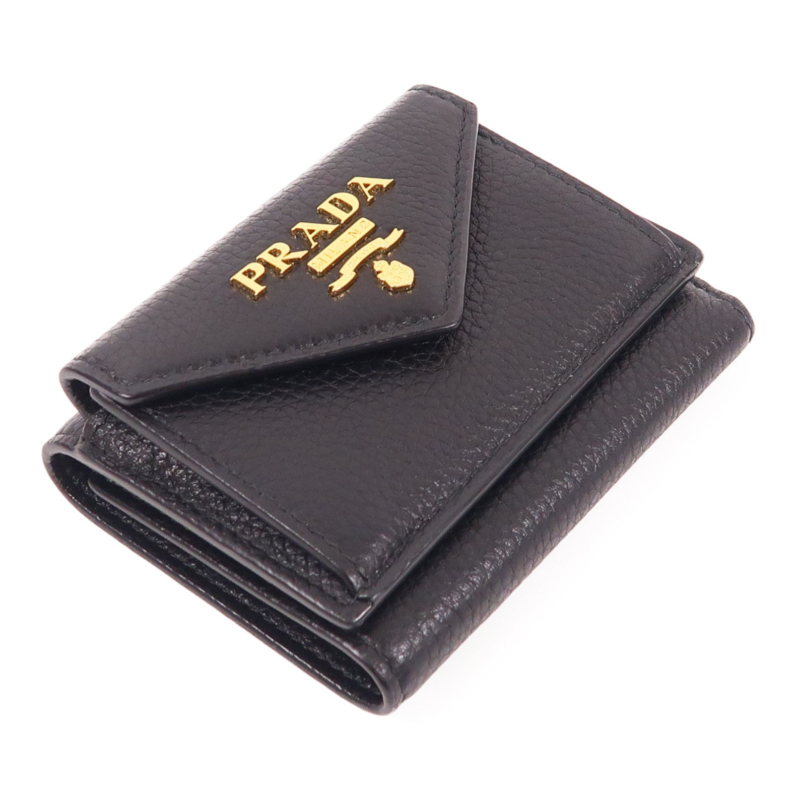 PRADA 牛皮皮革Wallet金扣錢包