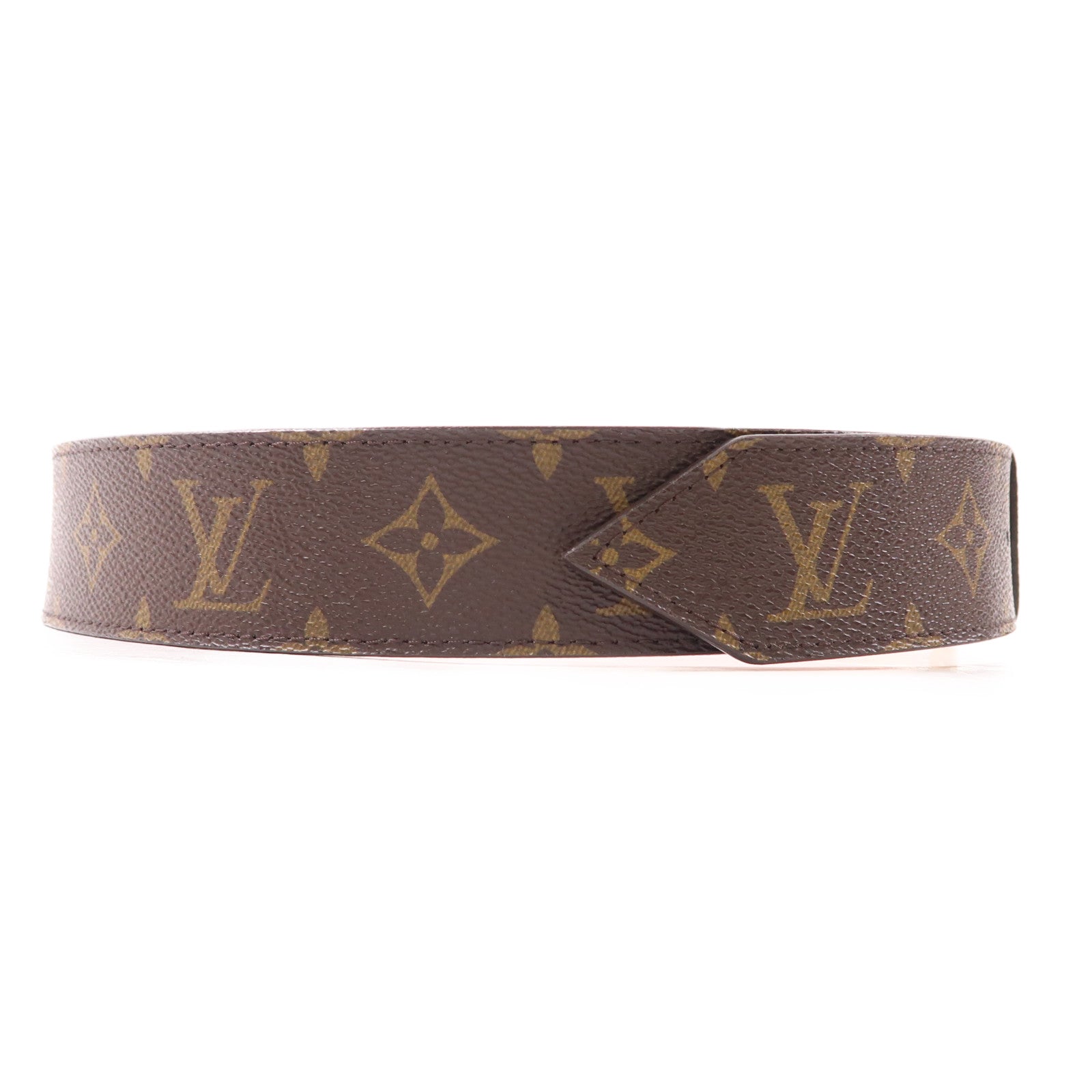 LOUIS VUITTON Monogram Ceinture Fleur金扣皮帶