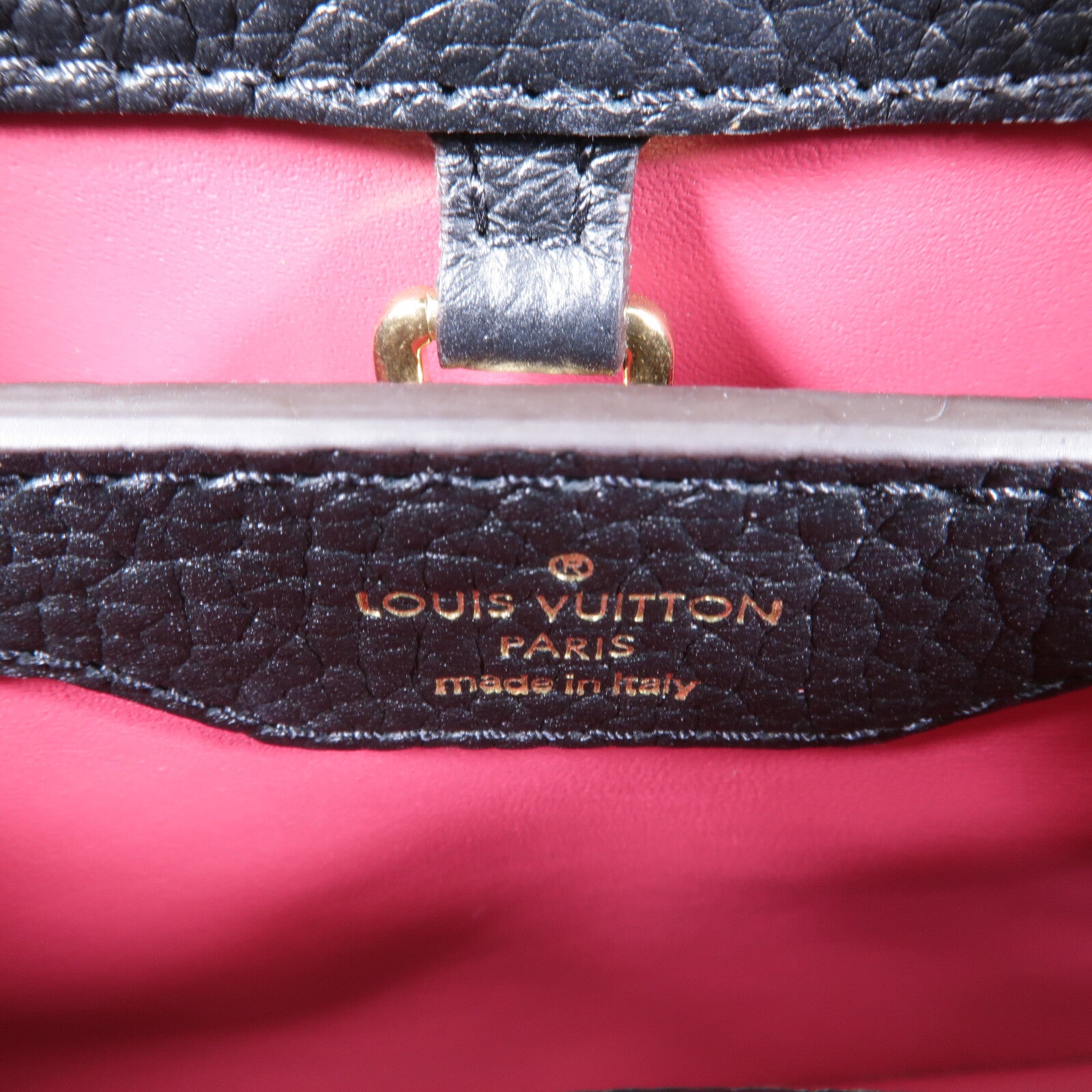 LOUIS VUITTON Taurillon Capucines BB手挽肩背兩用袋