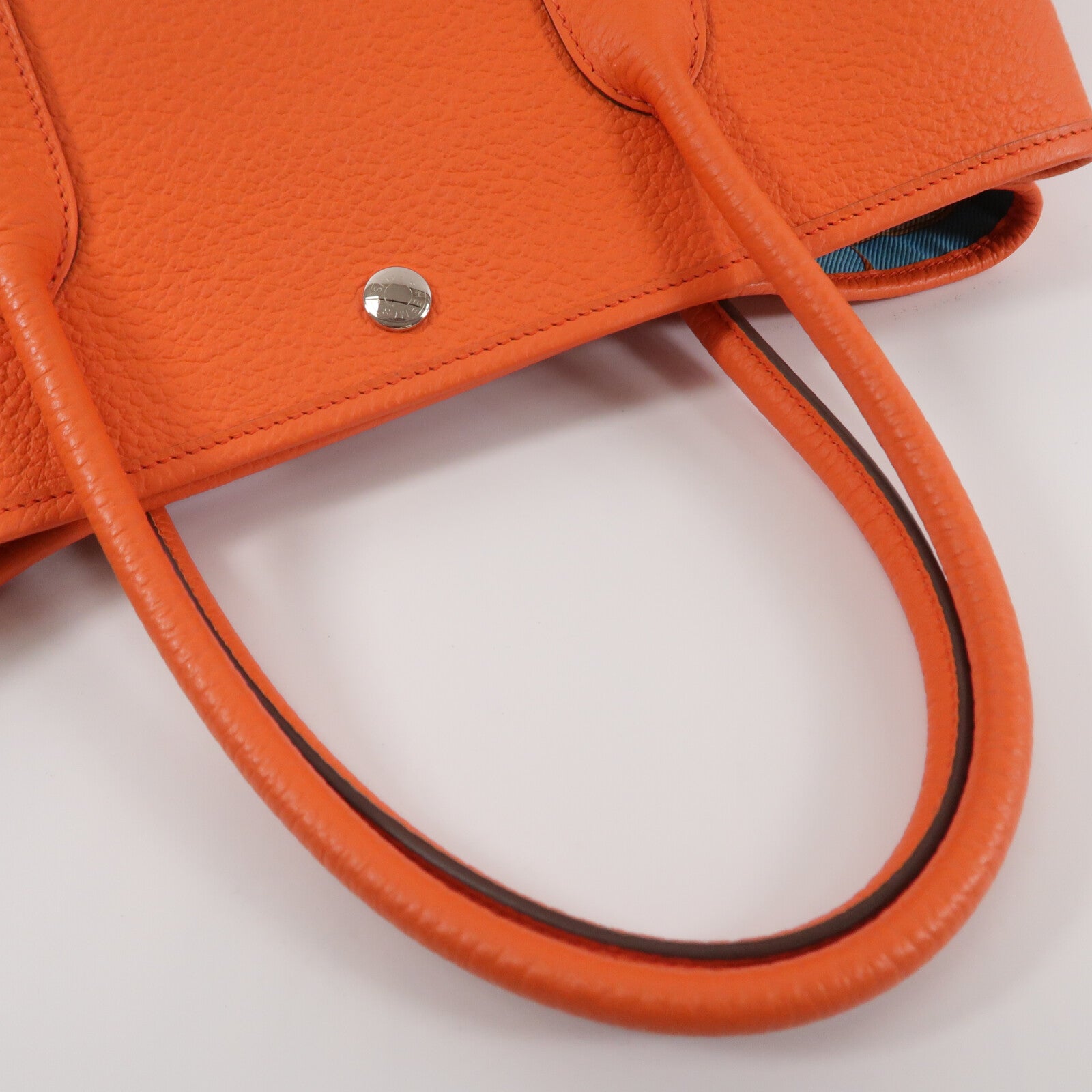 HERMES Negonda皮革Garden Party PM手挽袋Orange