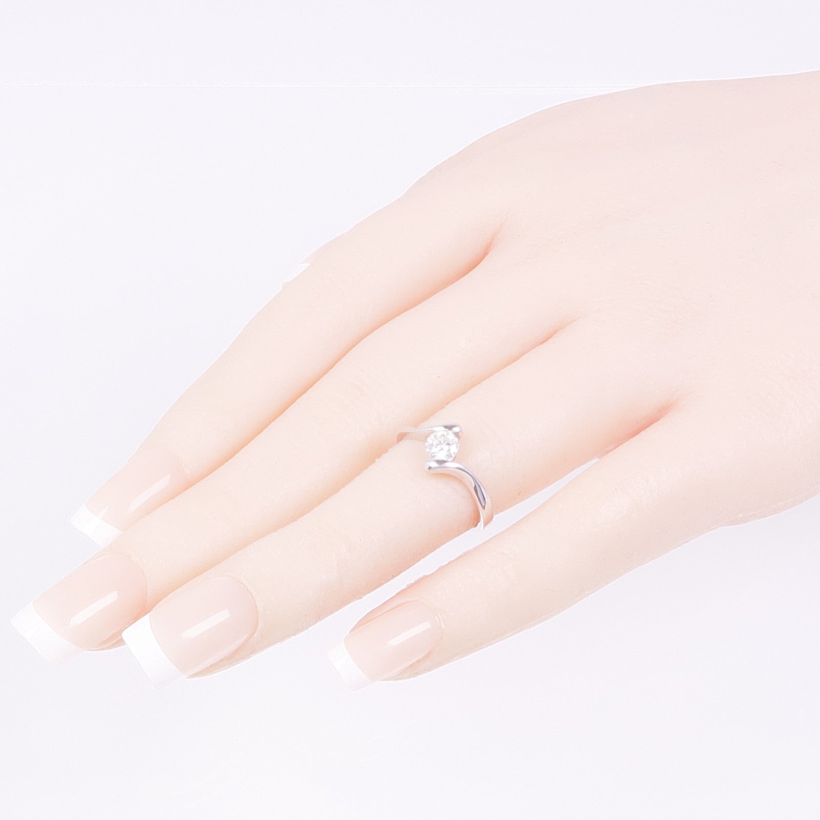 JEWELRY 【激減優惠】18K白金Diamond Ring鑽石戒指US#4.75