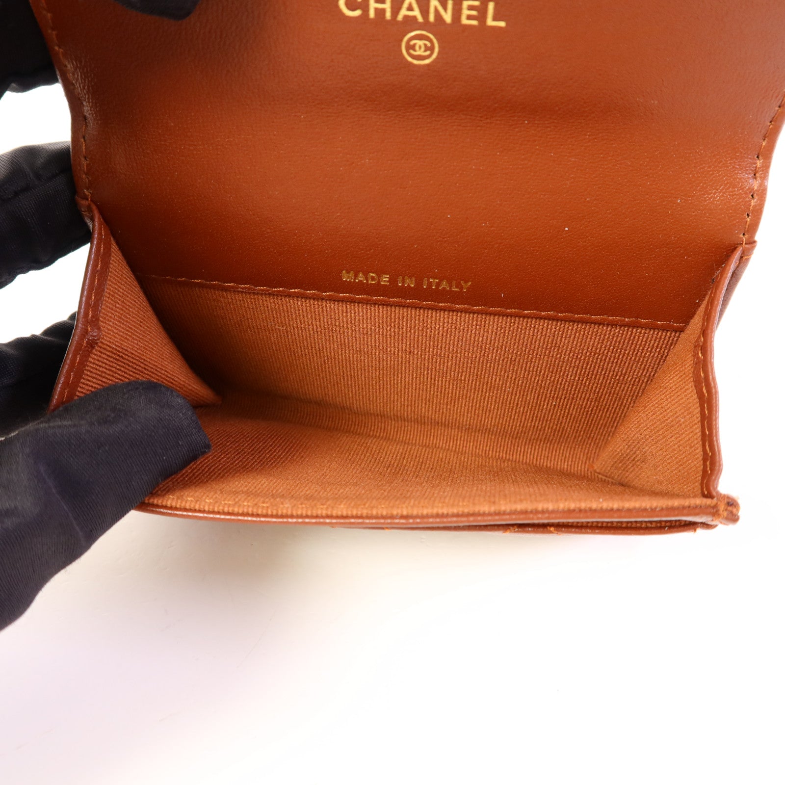 CHANEL 【萬聖節商品】羊皮皮革Card Holder金扣卡片套