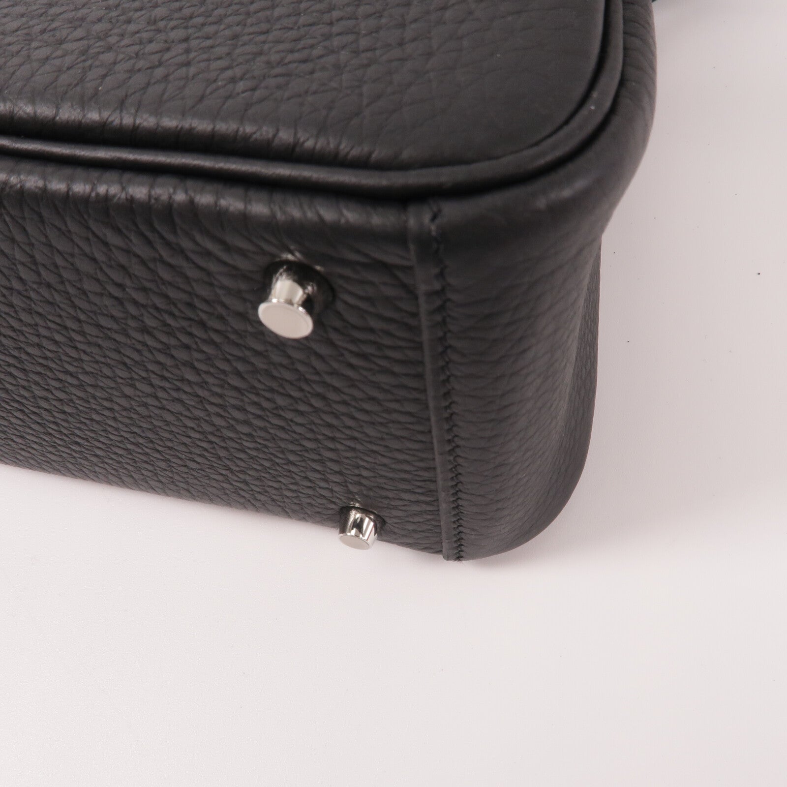 HERMES 【激減優惠】Clemence皮革Mini Lindy手挽肩背兩用袋Noir