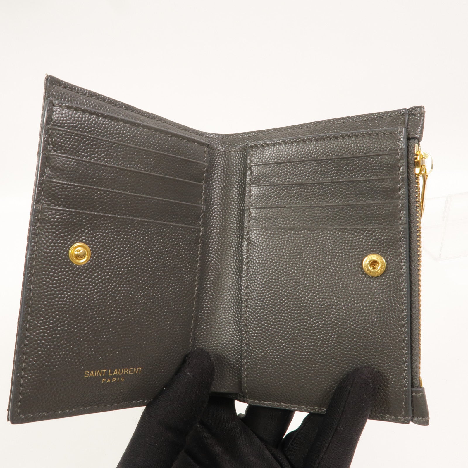 SAINT LAURENT 【激減優惠】牛皮皮革Wallet錢包