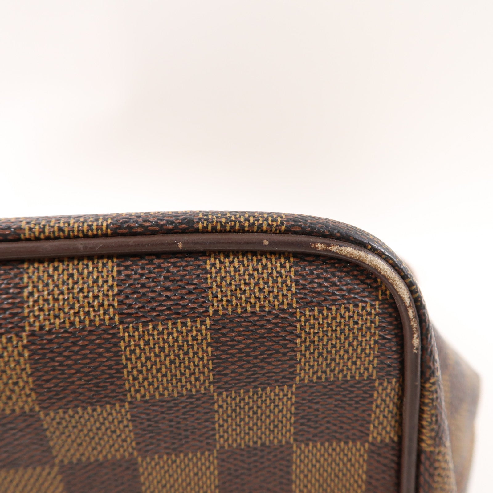 LOUIS VUITTON Damier Saleya MM金扣肩背袋棕色