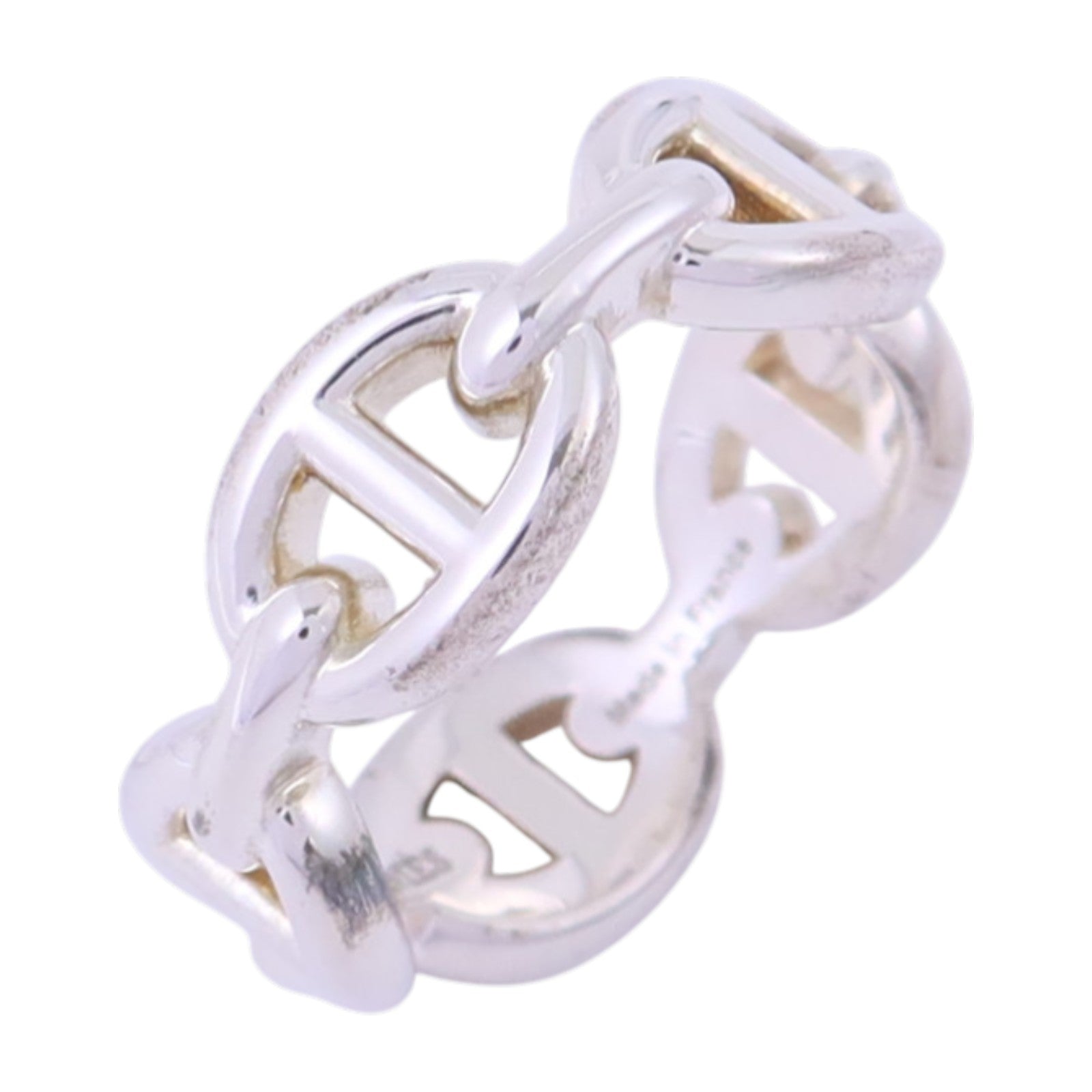 HERMES 925純銀Chaine D'Ancre Ring戒指#51/US#5.75
