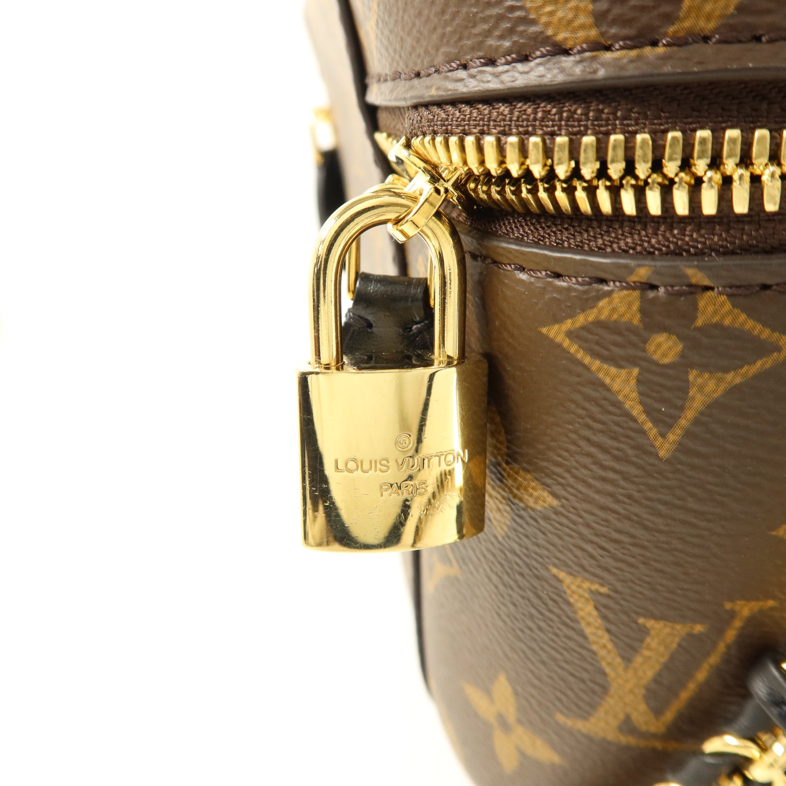 LOUIS VUITTON Monogram Reverse Vanity PM金扣手挽肩背兩用袋棕色