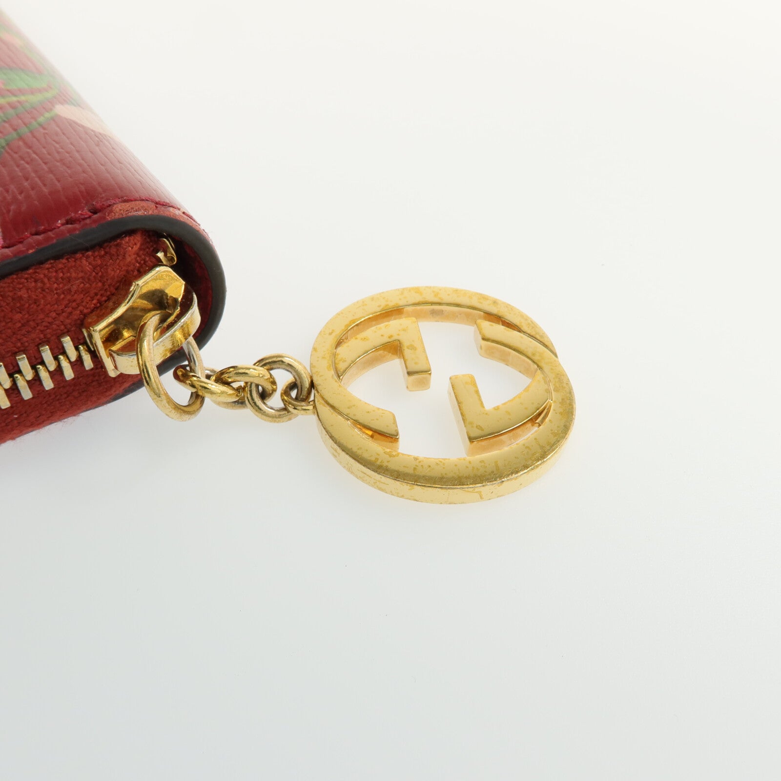 GUCCI 牛皮皮革Zipper Long Wallet金扣長錢包