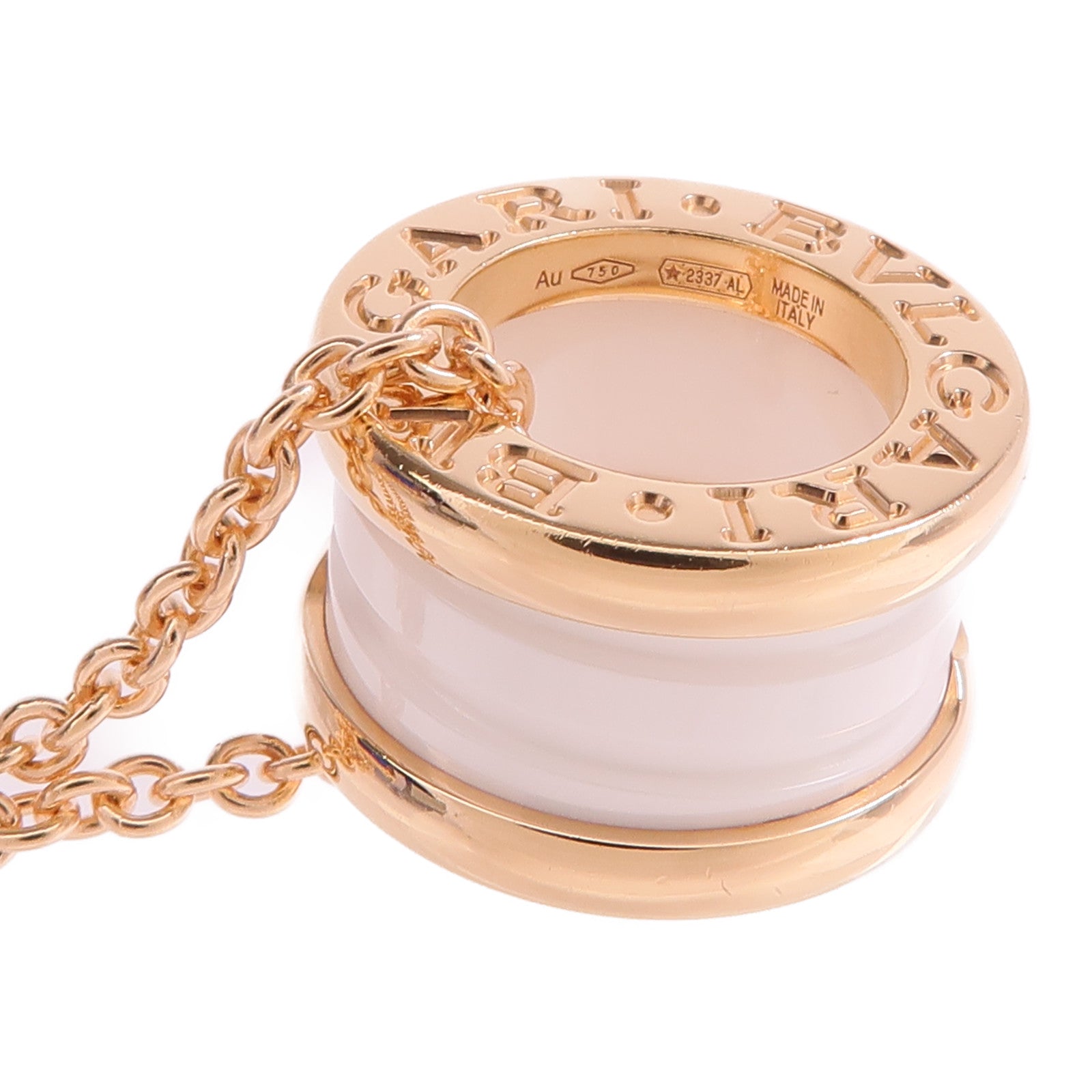 BVLGARI 18K玫瑰金/陶瓷B.zero1 Necklace項鍊