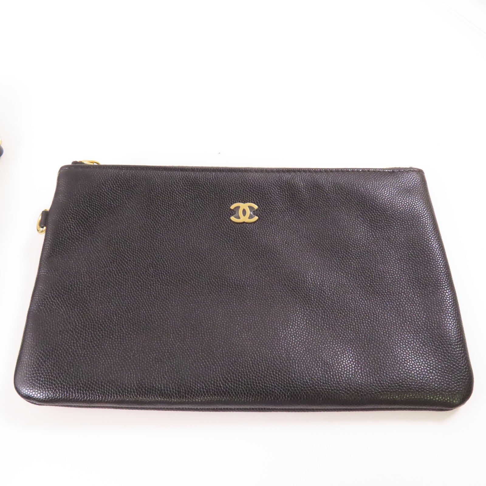CHANEL 皮革Chanel 22金扣鏈帶肩背袋