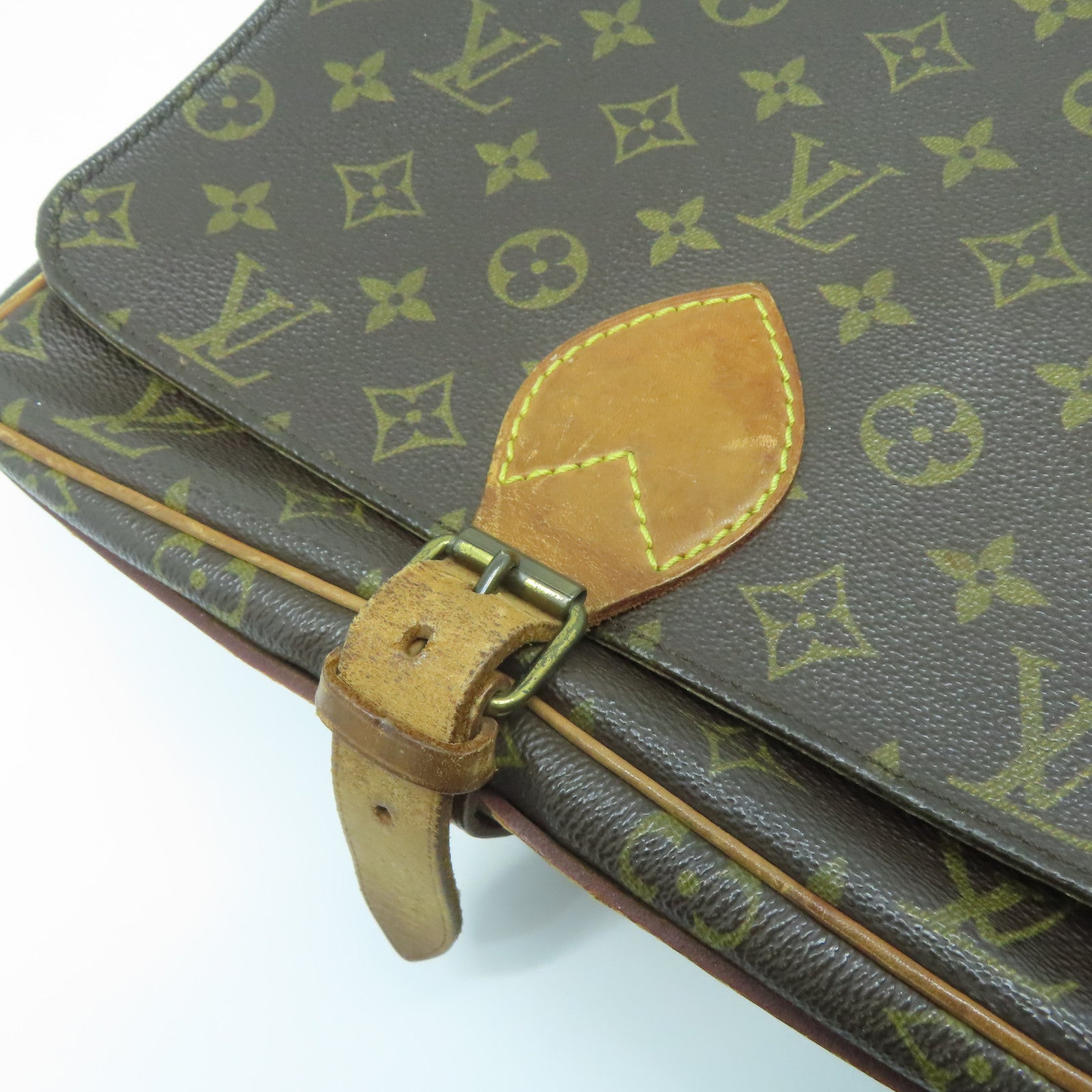 LOUIS VUITTON 【激減優惠】Monogram Cartouchiere GM金扣肩背袋啡色
