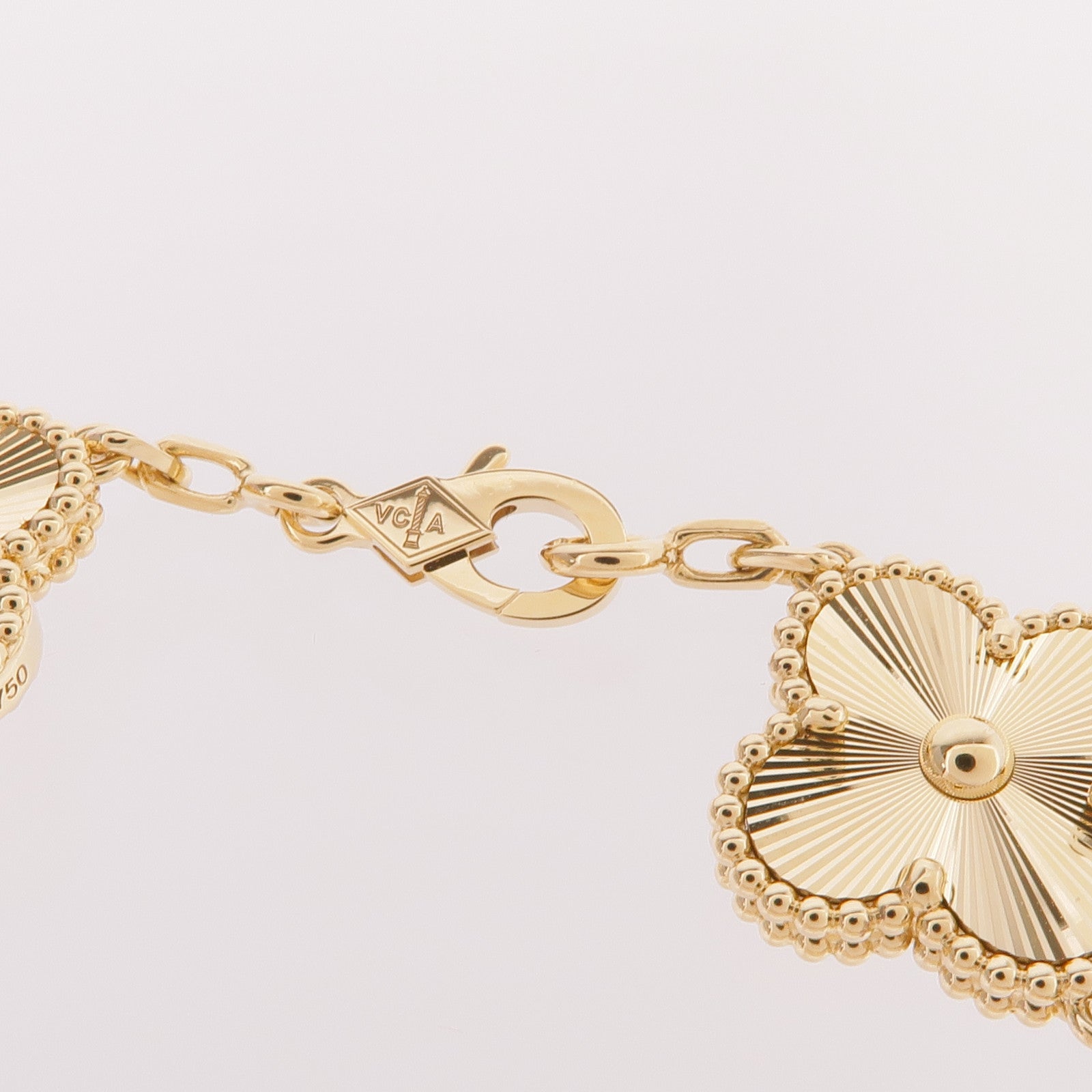 Van Cleef & Arpels 18K黃金Vintage Alhambra Bracelet 5 Motifs鑽石手鏈