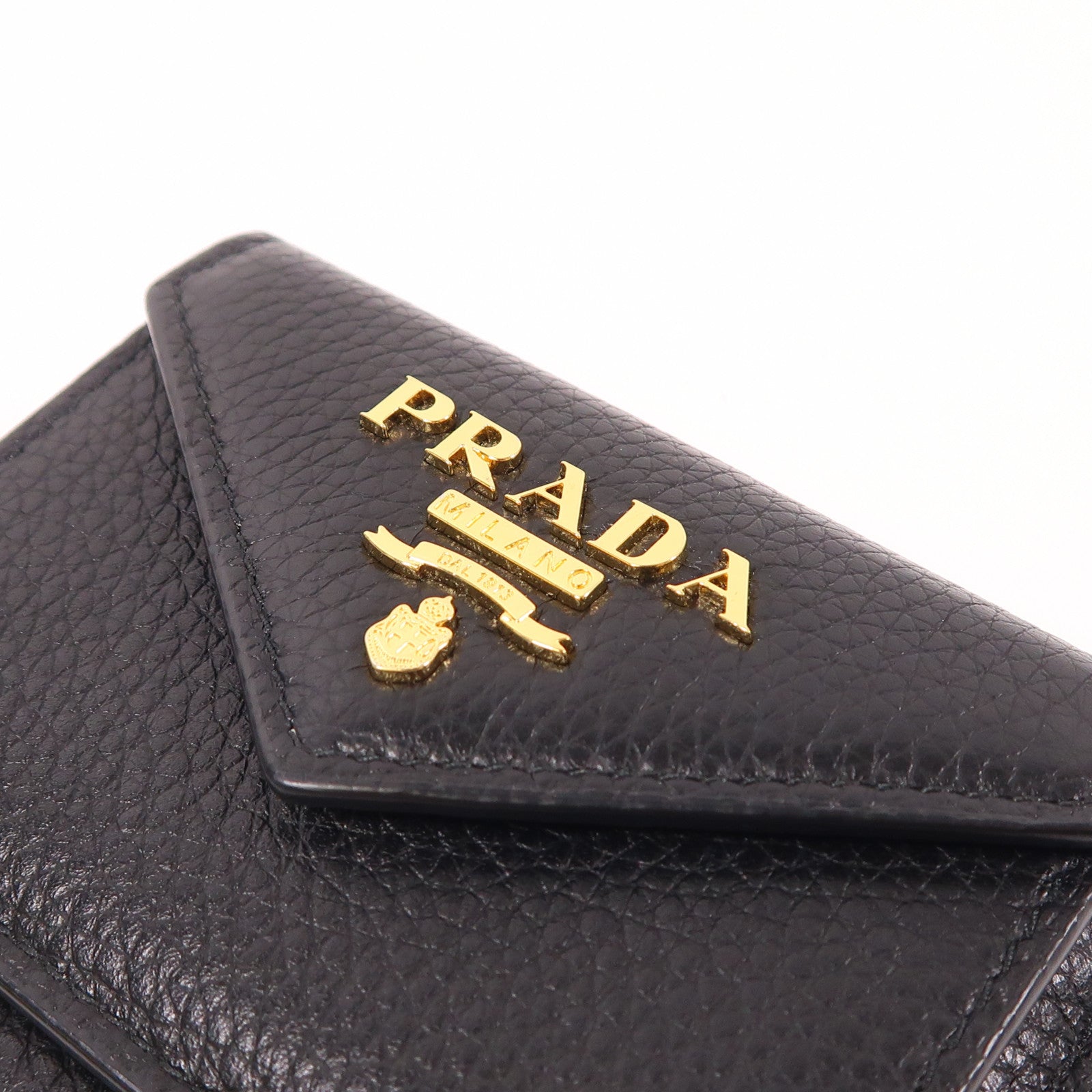 PRADA 牛皮皮革Wallet金扣錢包